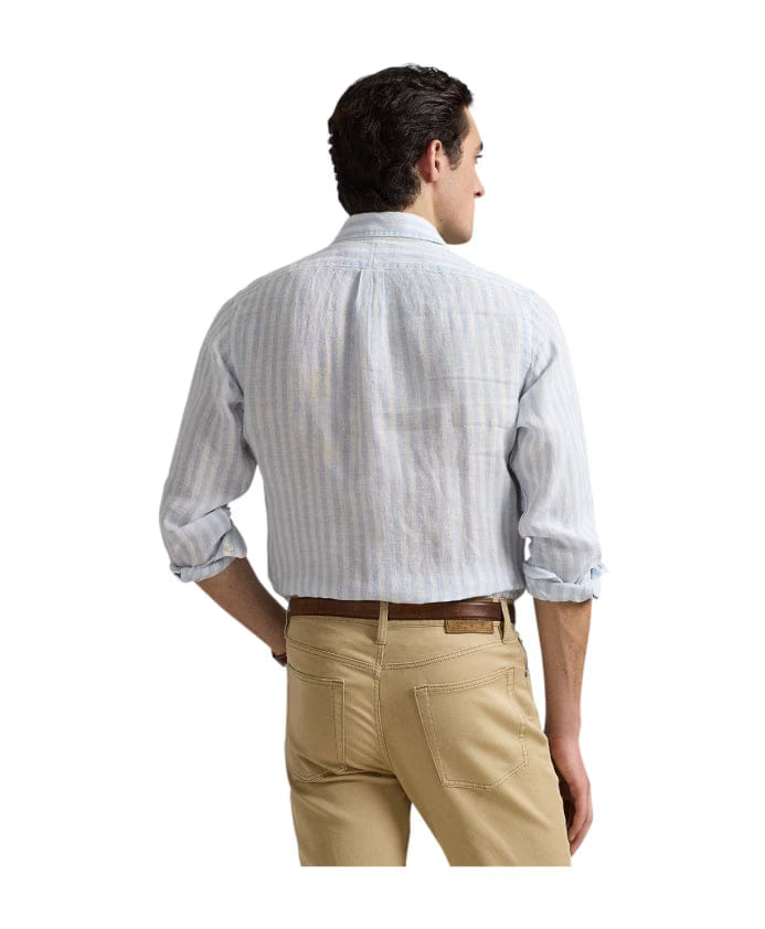 Ralph Lauren Custom Fit Striped Linen Shirt