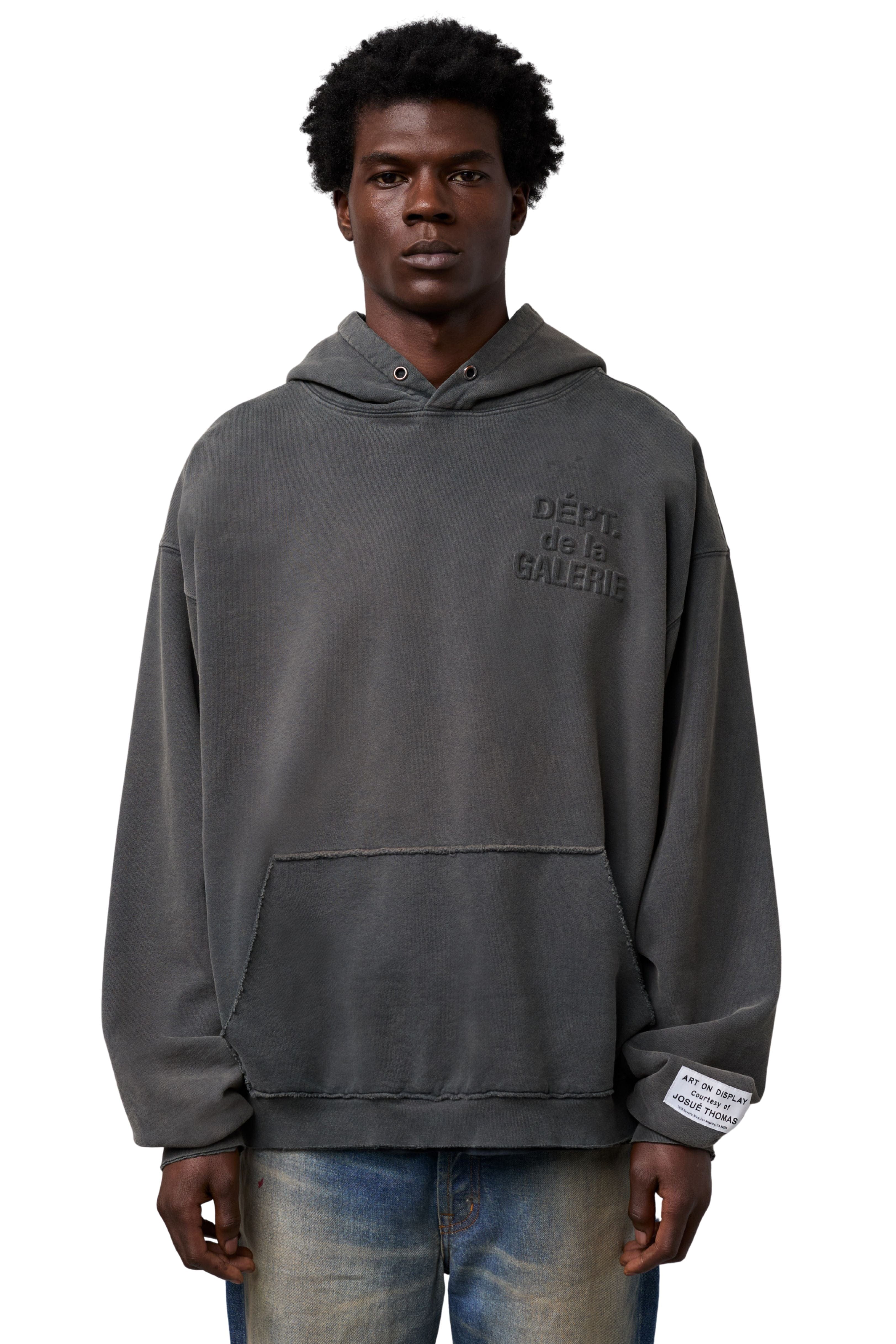 Gallery Dept Dépt. Embossed Hoodie Graphite