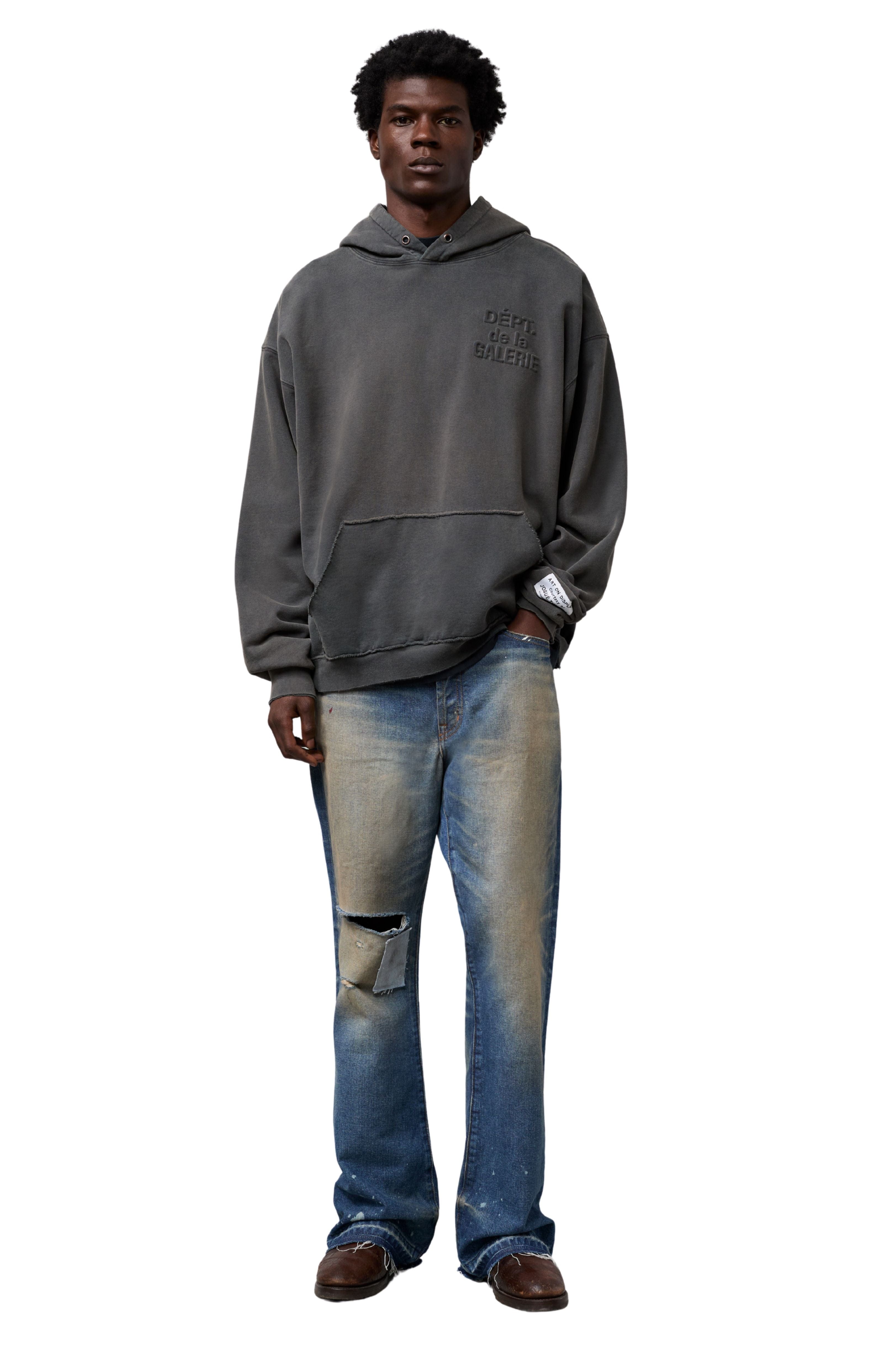 Gallery Dept Dépt. Embossed Hoodie Graphite