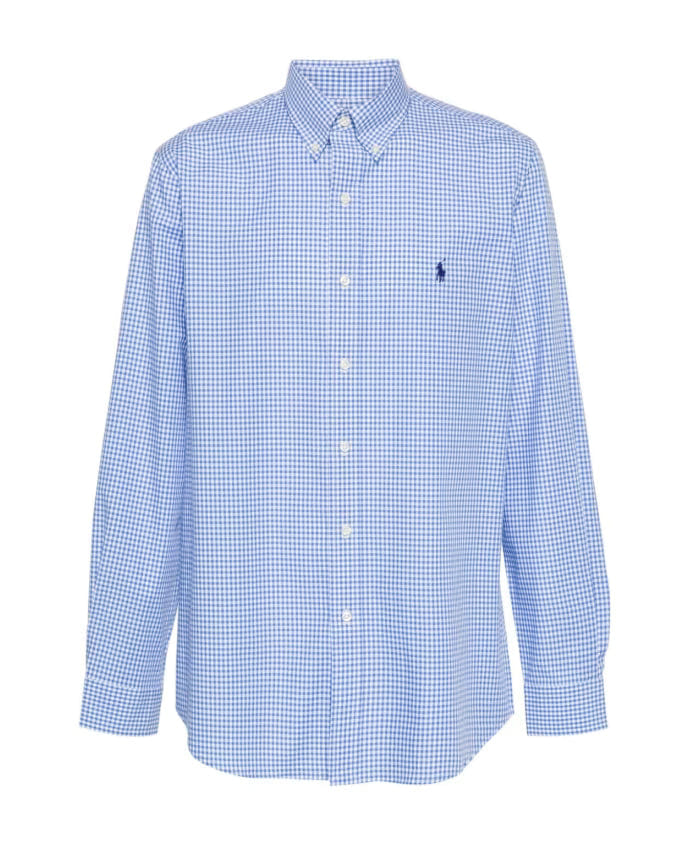 Polo Ralph Lauren Blue Check Shirt with Pony Embroidery