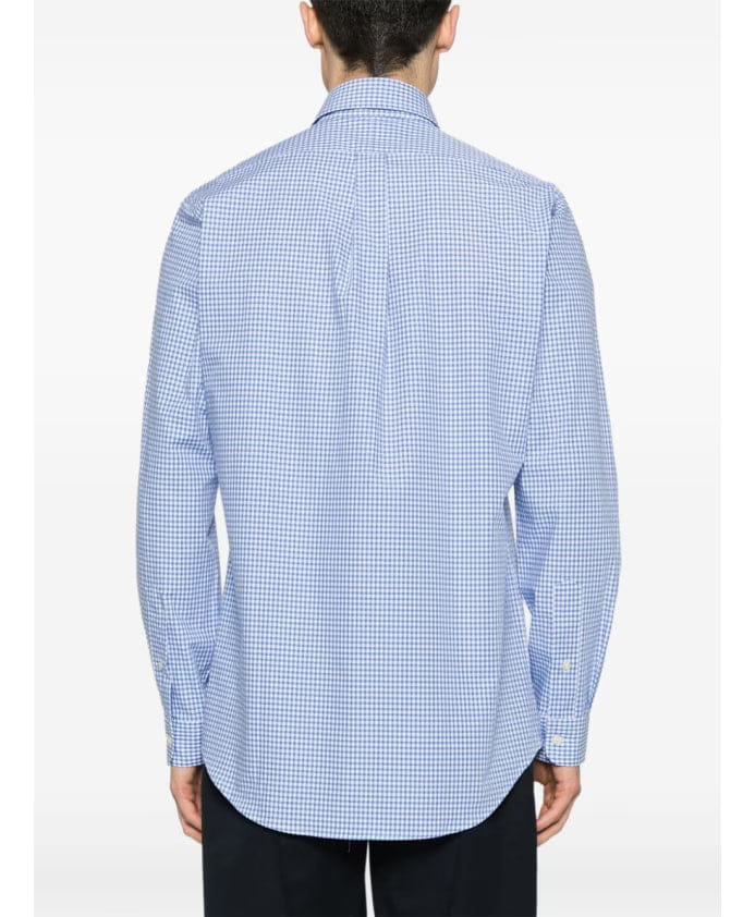 Polo Ralph Lauren Blue Check Shirt with Pony Embroidery