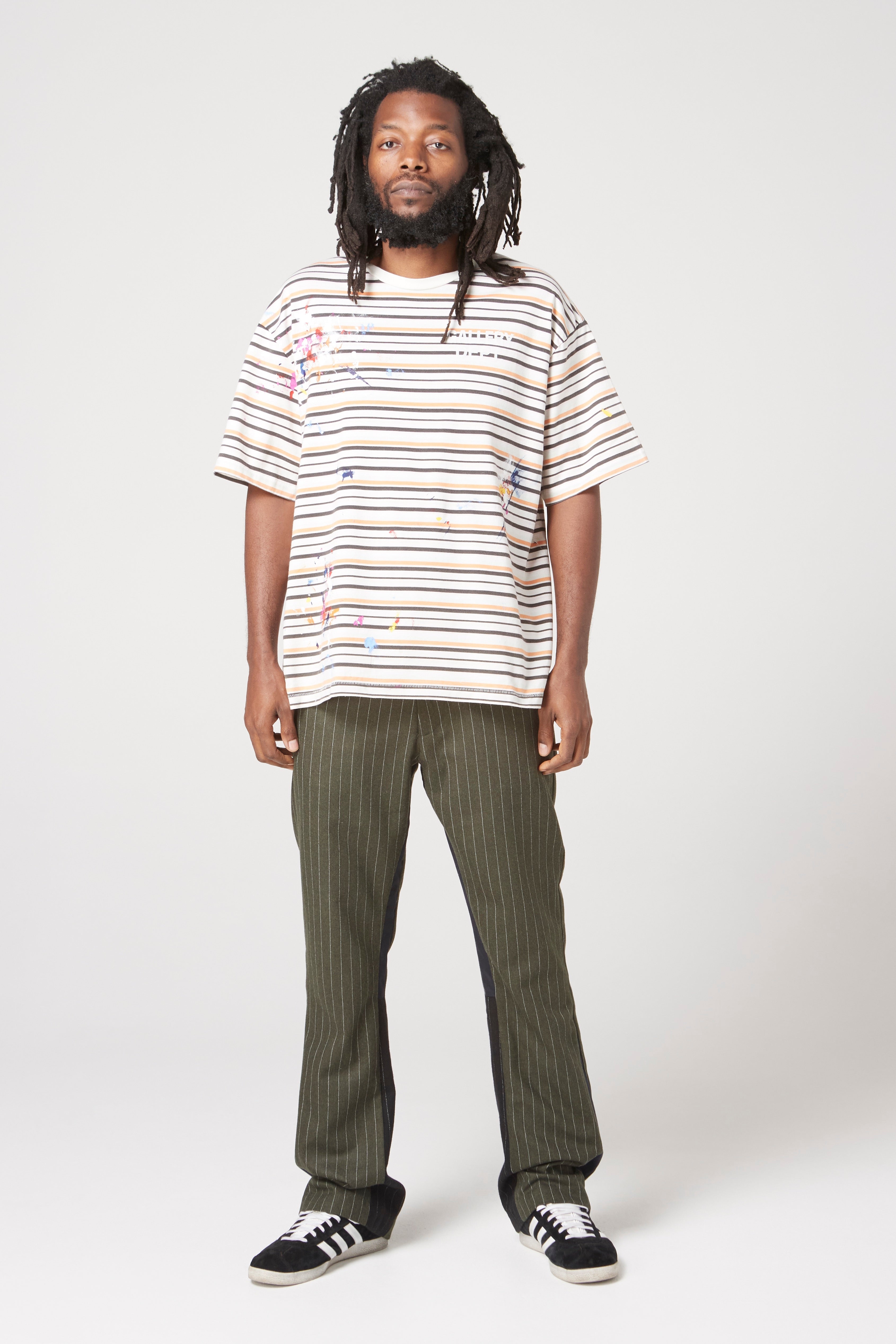 Gallery Dept Pinstripe Dress Pant Flare Dark Green