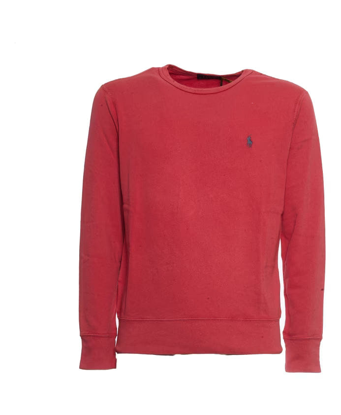 Polo Ralph Lauren Red Spring Sweatshirt with Embroidered Pony