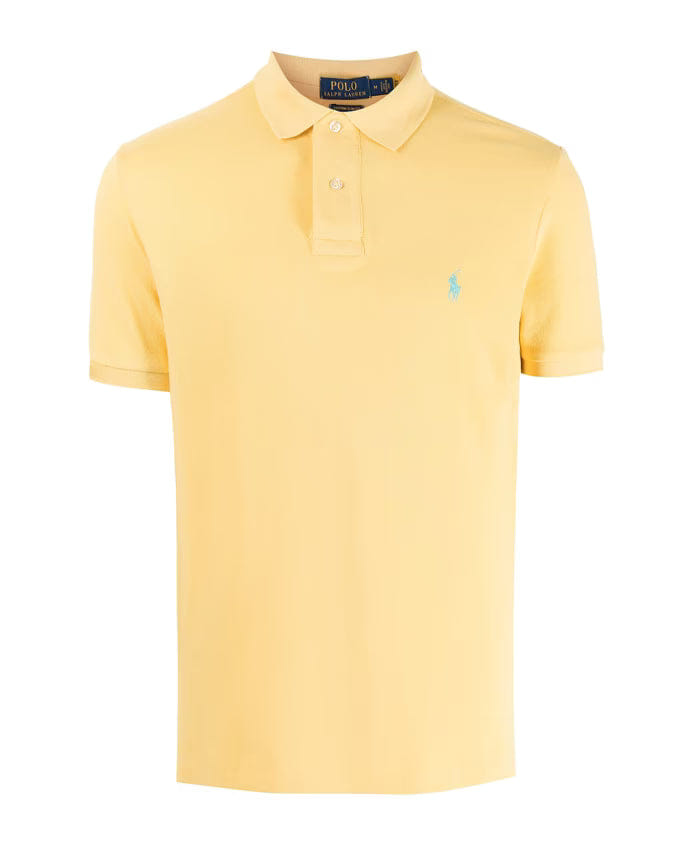Polo Ralph Lauren Yellow Polo Shirt Regular Fit Cotton