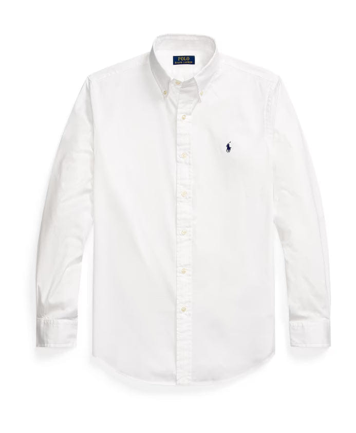 Polo Ralph Lauren White Button-Down Shirt with Pony Embroidery