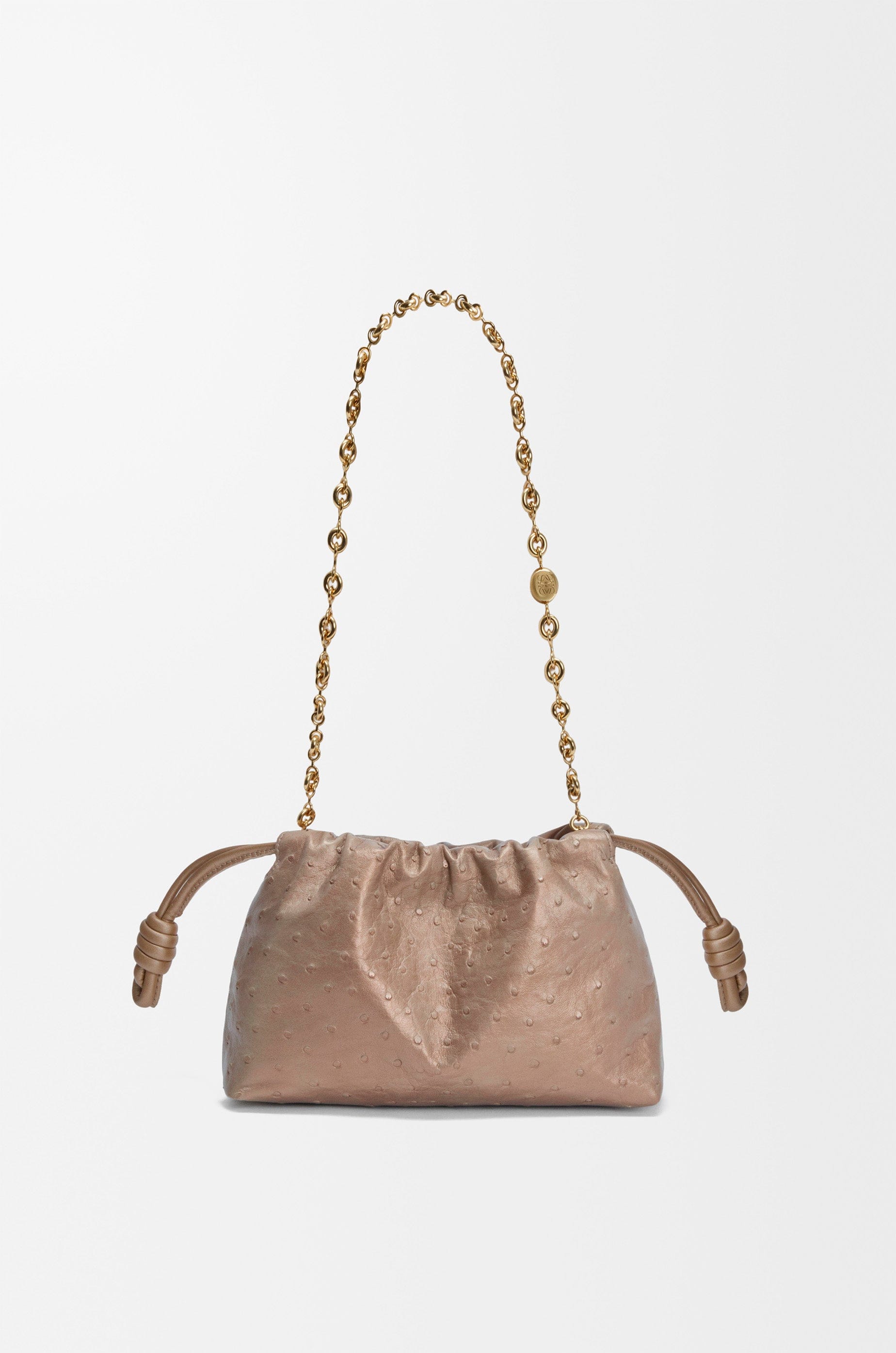 Loewe Mini Flamenco purse in pearlised ostrich