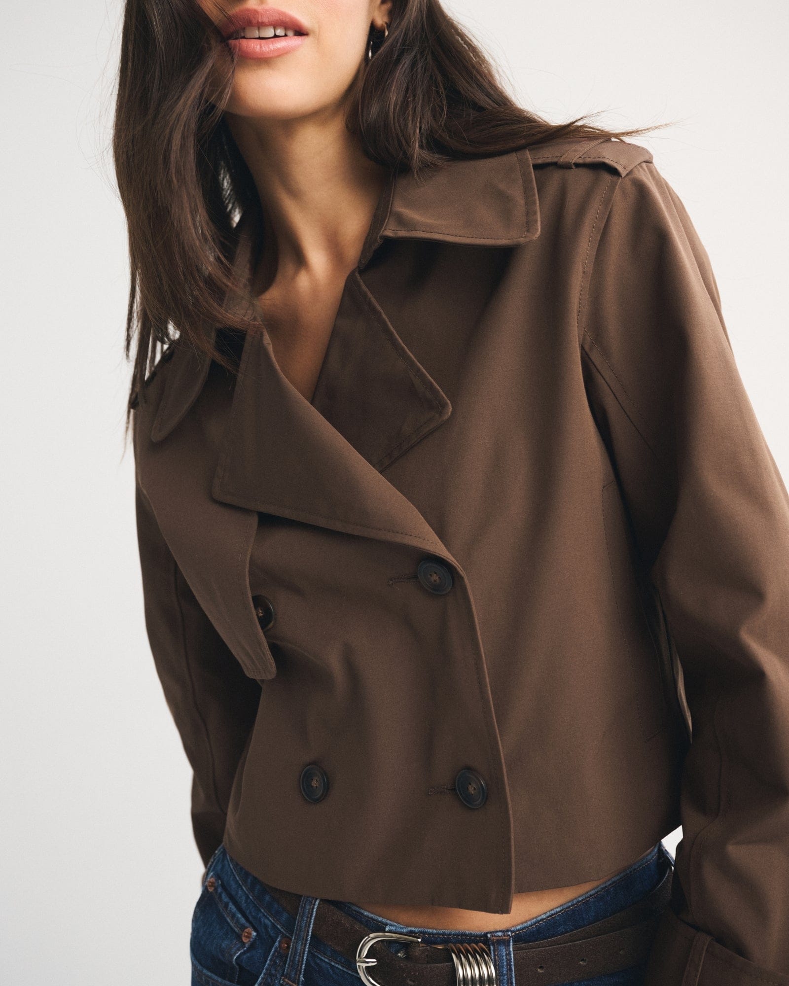 Abercrombie Cropped Trench Coat