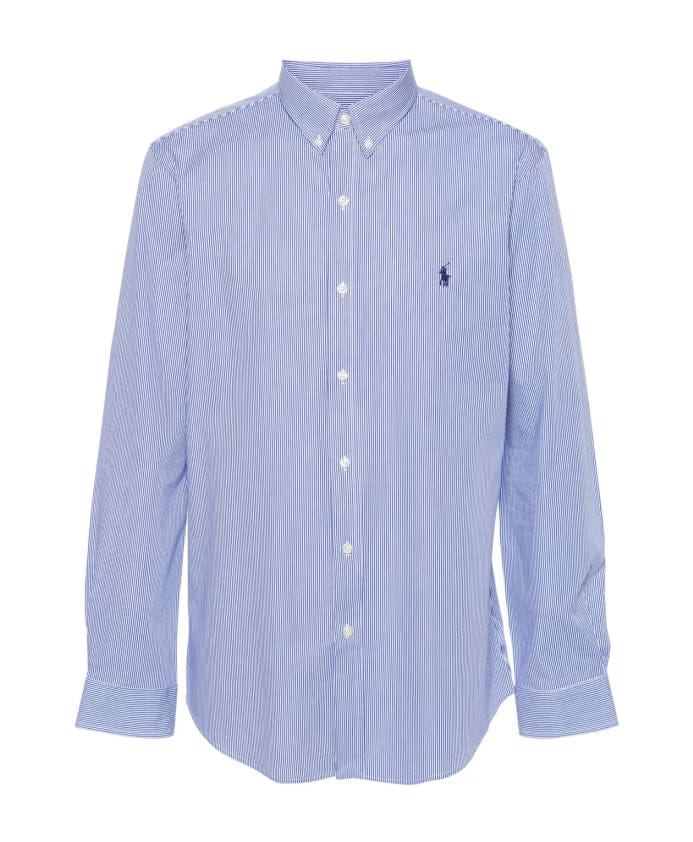Polo Ralph Lauren Blue Button-Down Shirt with Pony Embroidery