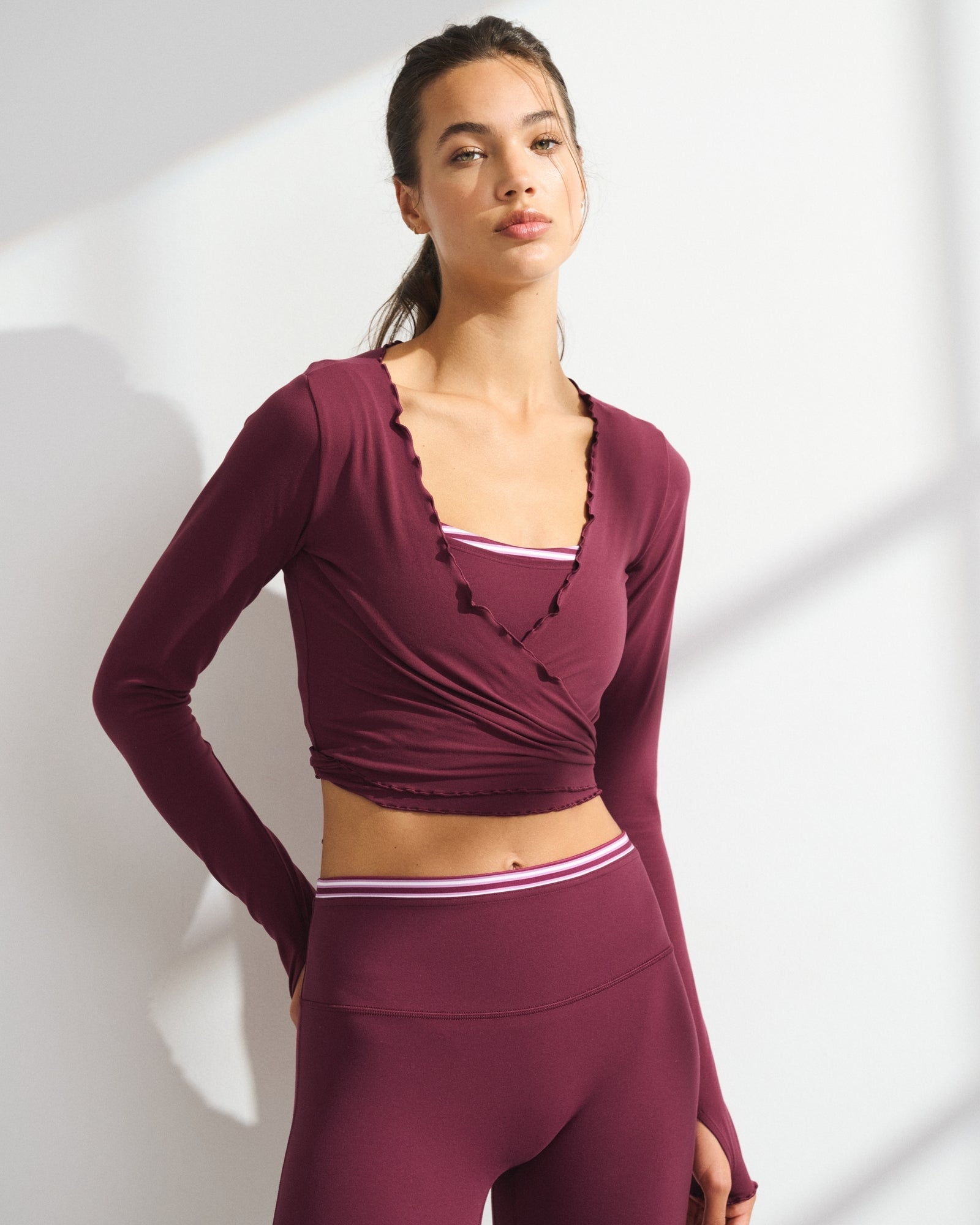 Abercrombie YPB studioFLEX Lettuce-Hem Wrap