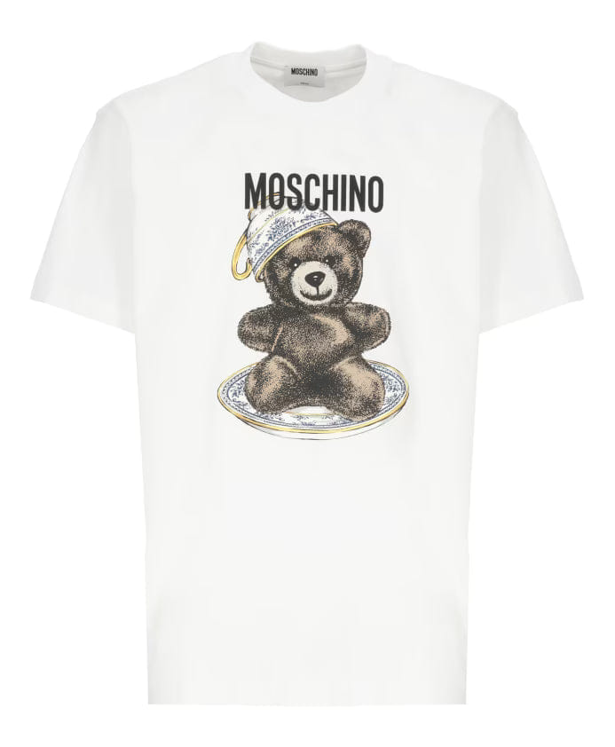 Moschino White T-shirt with Teddy Bear print