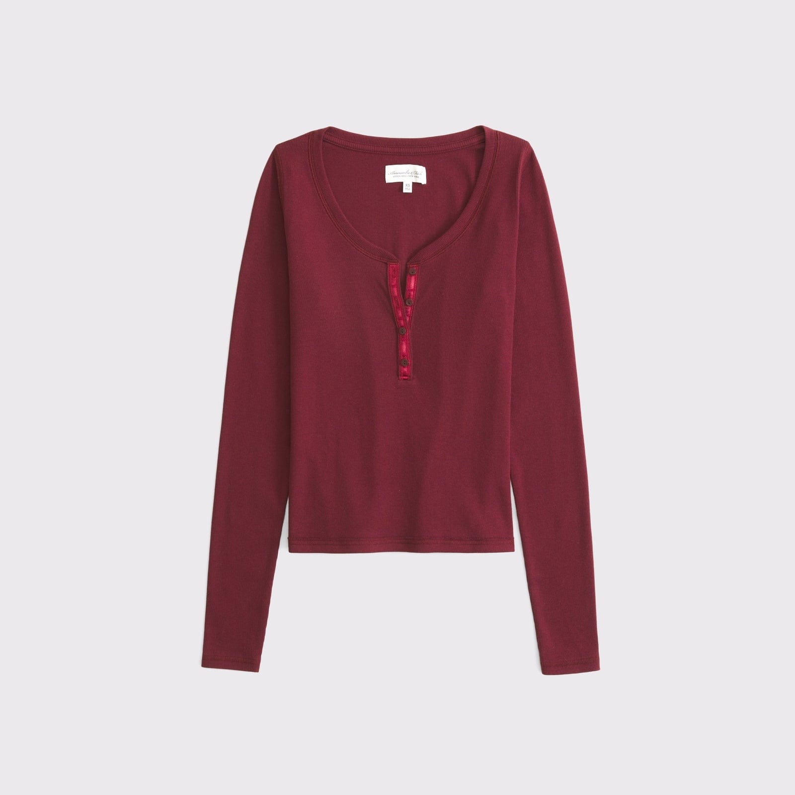 Abercrombie Long-Sleeve Rib Henley