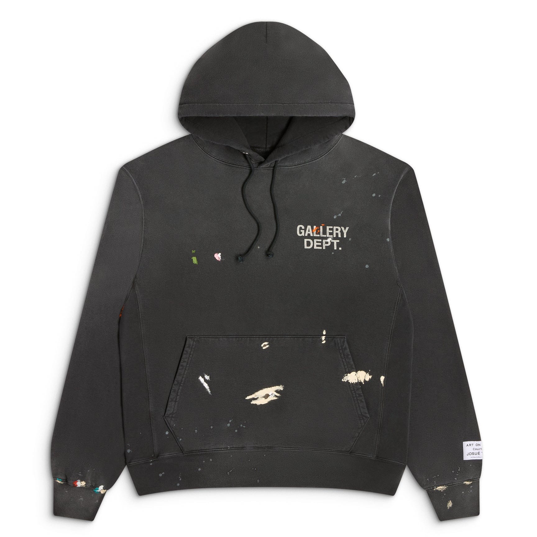Gallery Dept Gd Paint Logo Hoodie Vintage Black