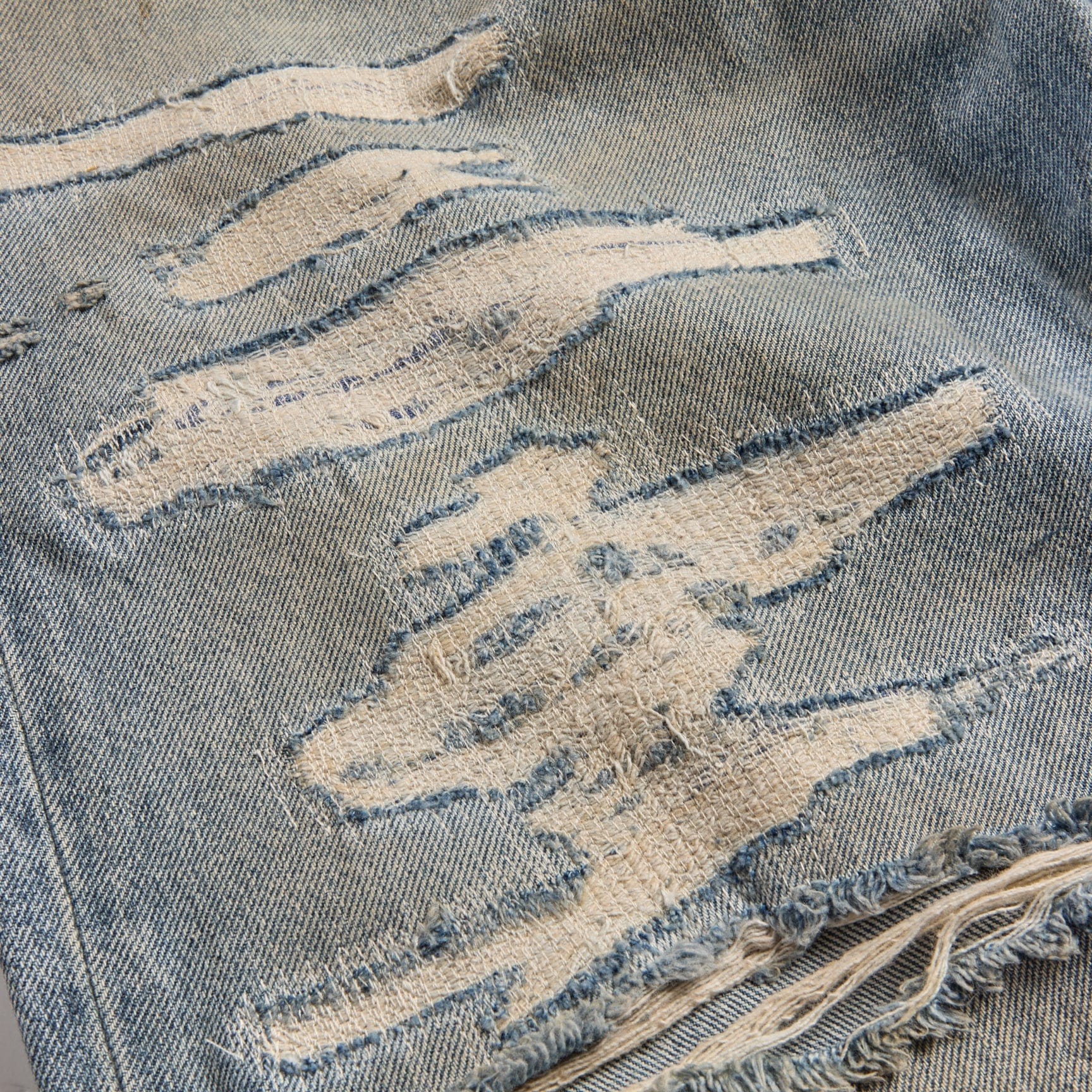 Gallery Dept Tear Denim Light Wash Indigo