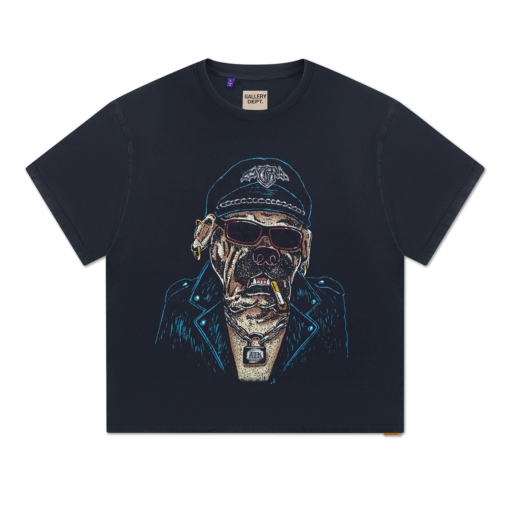 Gallery Dept Oct Biker Dog Tee Vintage Black