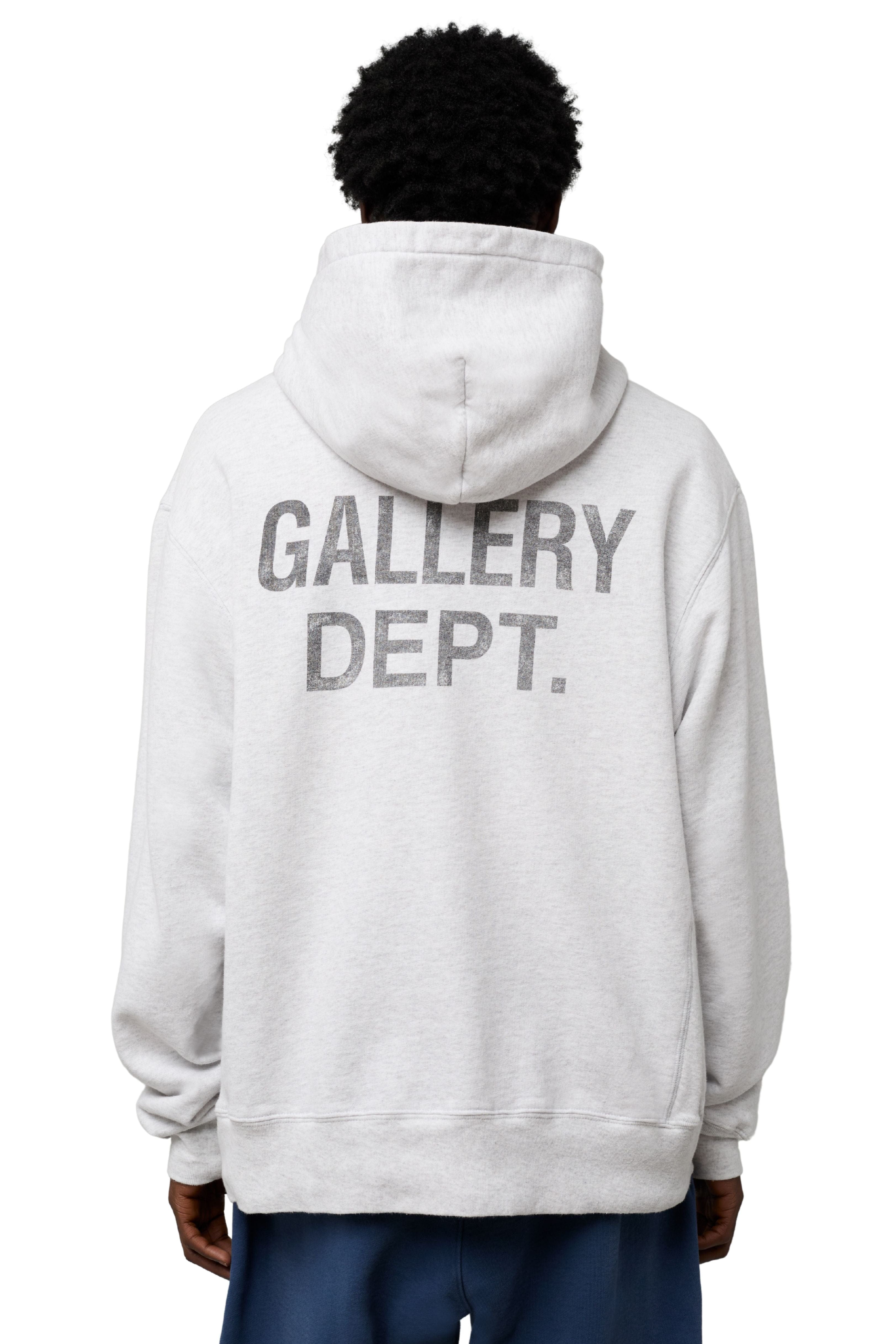 Gallery Dept Gd Paint Logo Hoodie Light Heather Grey