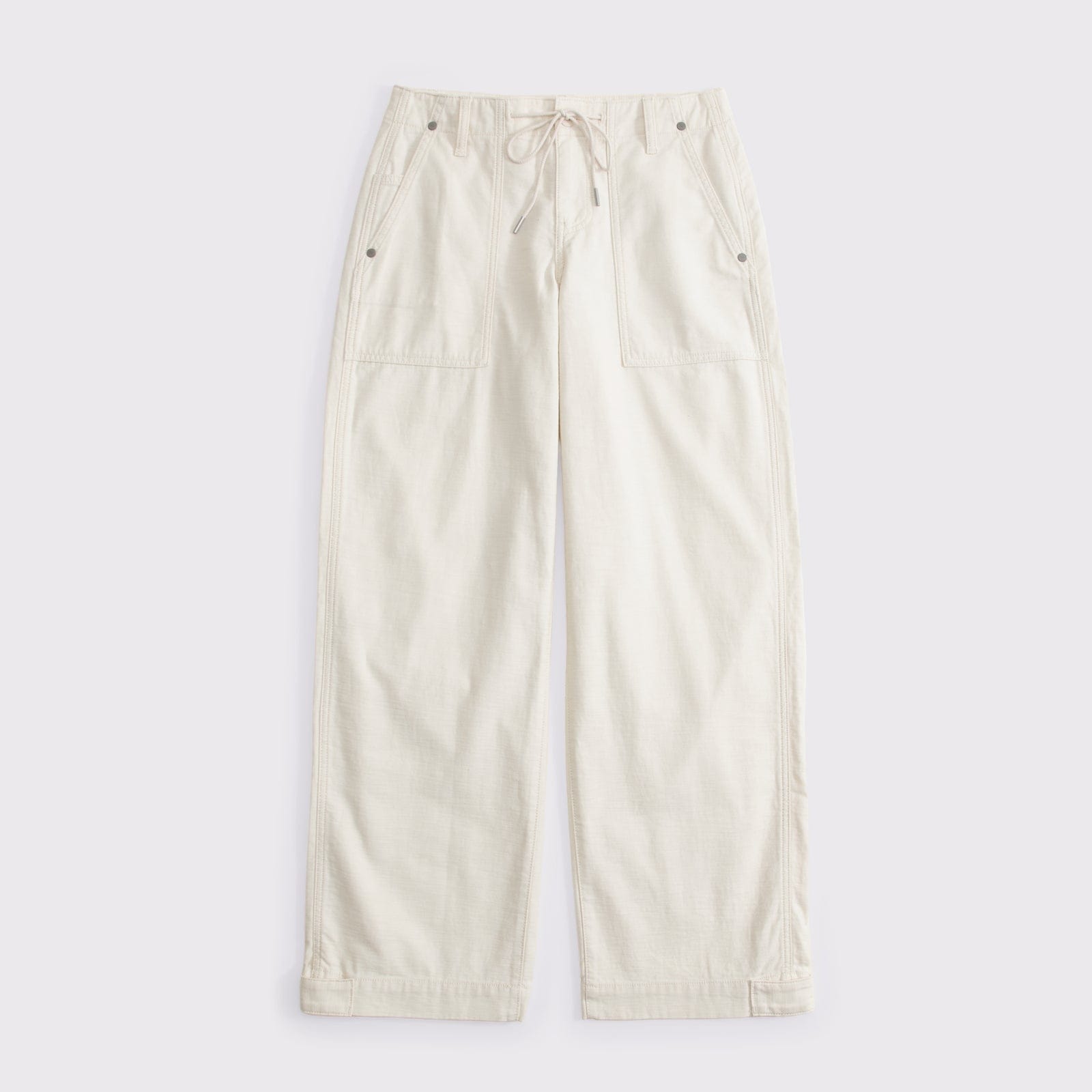 Abercrombie 100% Cotton Curve Love Low Rise Ultra Loose Weekender Pant