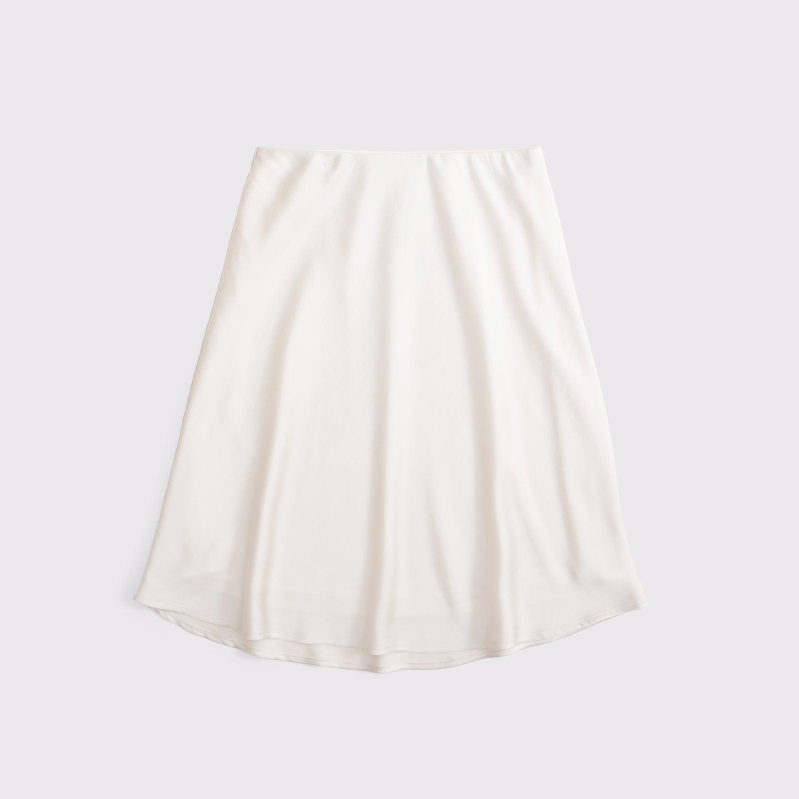 Abercrombie High Rise Satin Midi Skirt