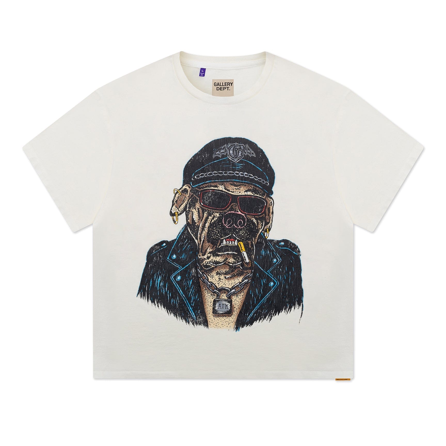 Gallery Dept Oct Biker Dog Tee Light Archival White