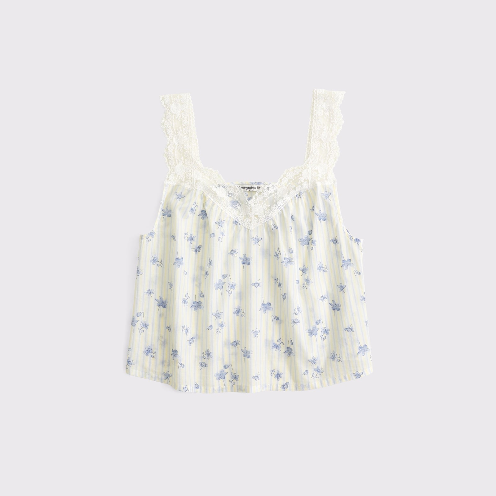 Abercrombie 100% Cotton Lace-Trim Sleep Cami