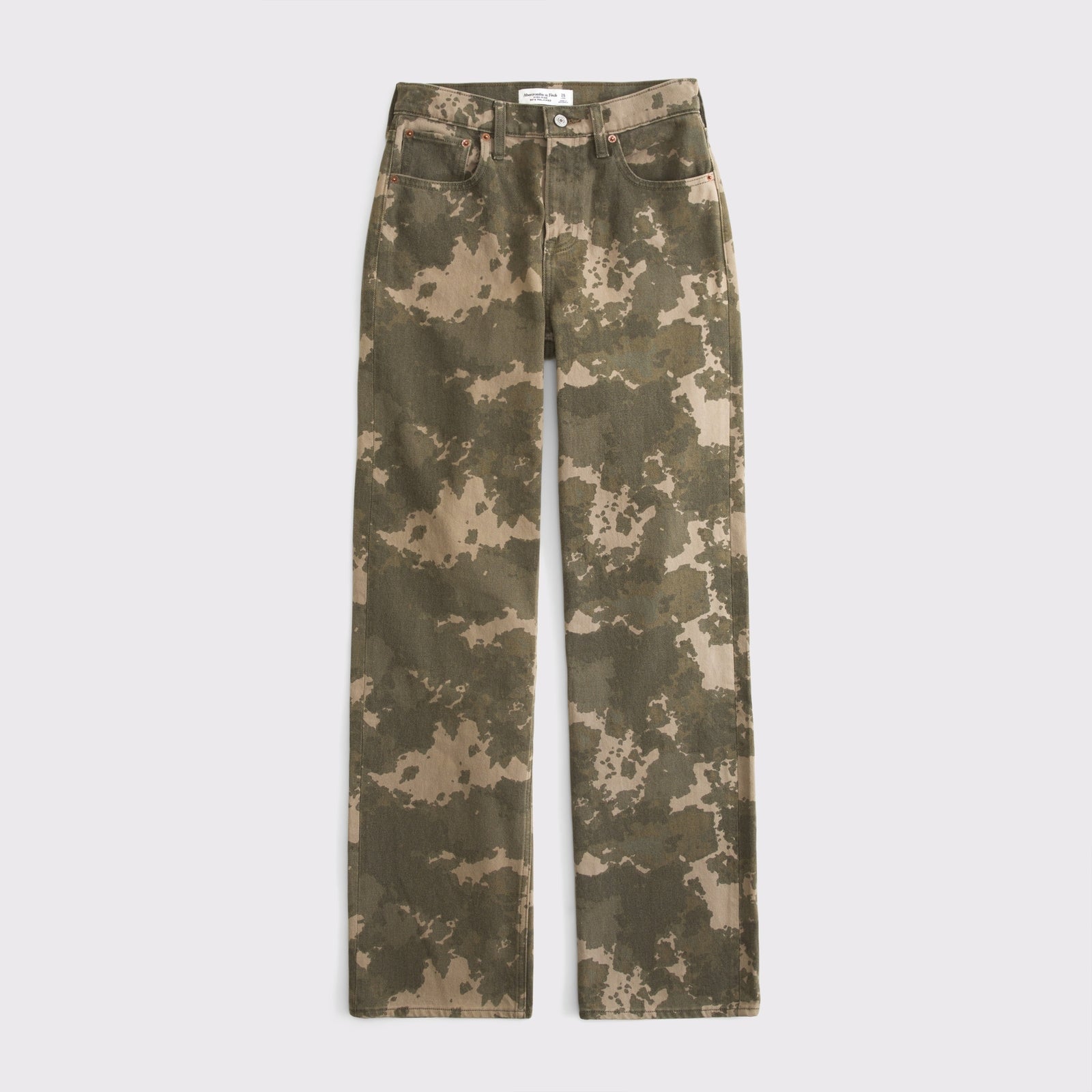 Abercrombie Curve Love High Rise 90s Relaxed Bandana Print Jean