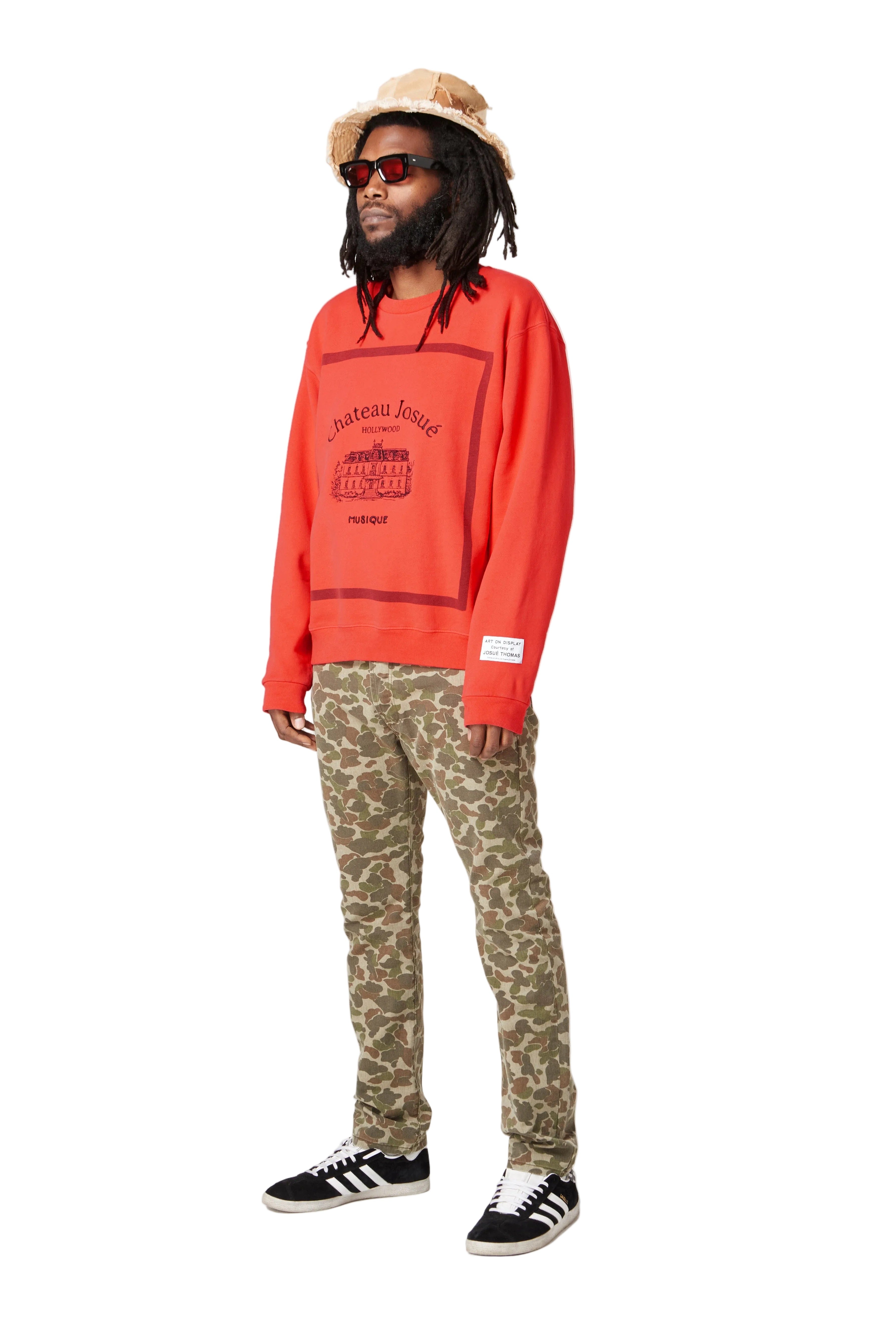 Gallery Dept Musique Crewneck Sweatshirt Red