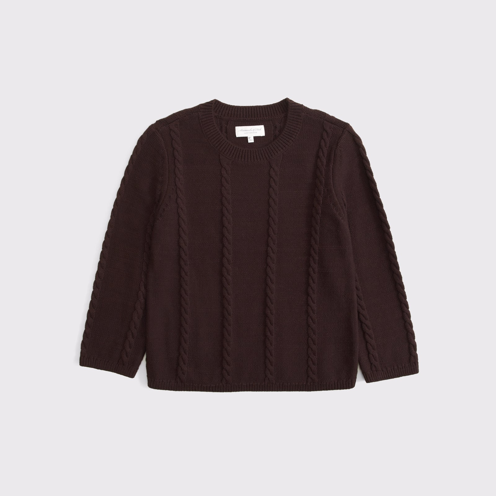 Abercrombie 100% Cotton 3/4 Sleeve Cable-Knit Sweater