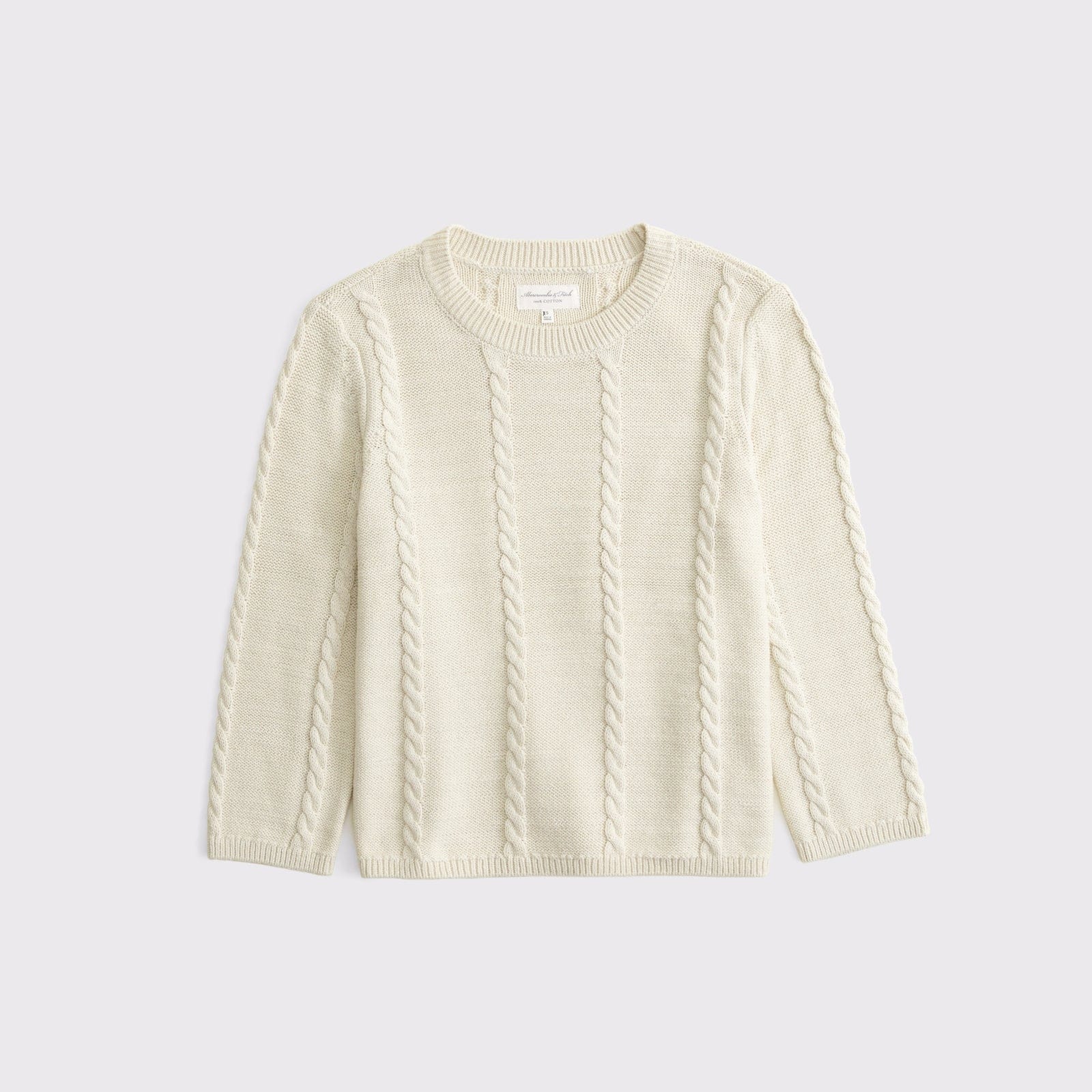 Abercrombie 100% Cotton 3/4 Sleeve Cable-Knit Sweater
