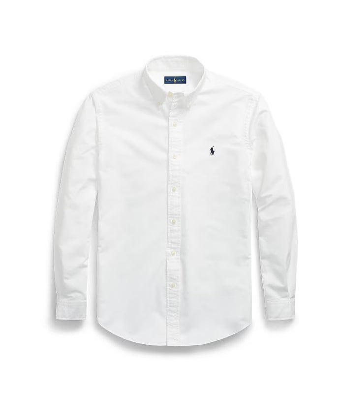 Polo Ralph Lauren White Long Sleeve Shirt Custom Fit