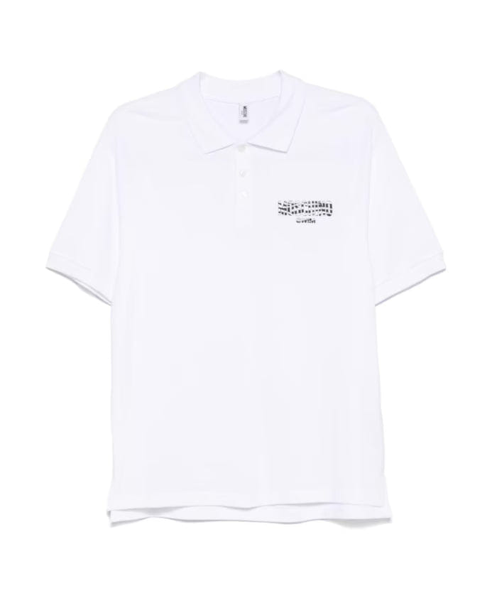 Moschino Logo Print Polo Shirt White