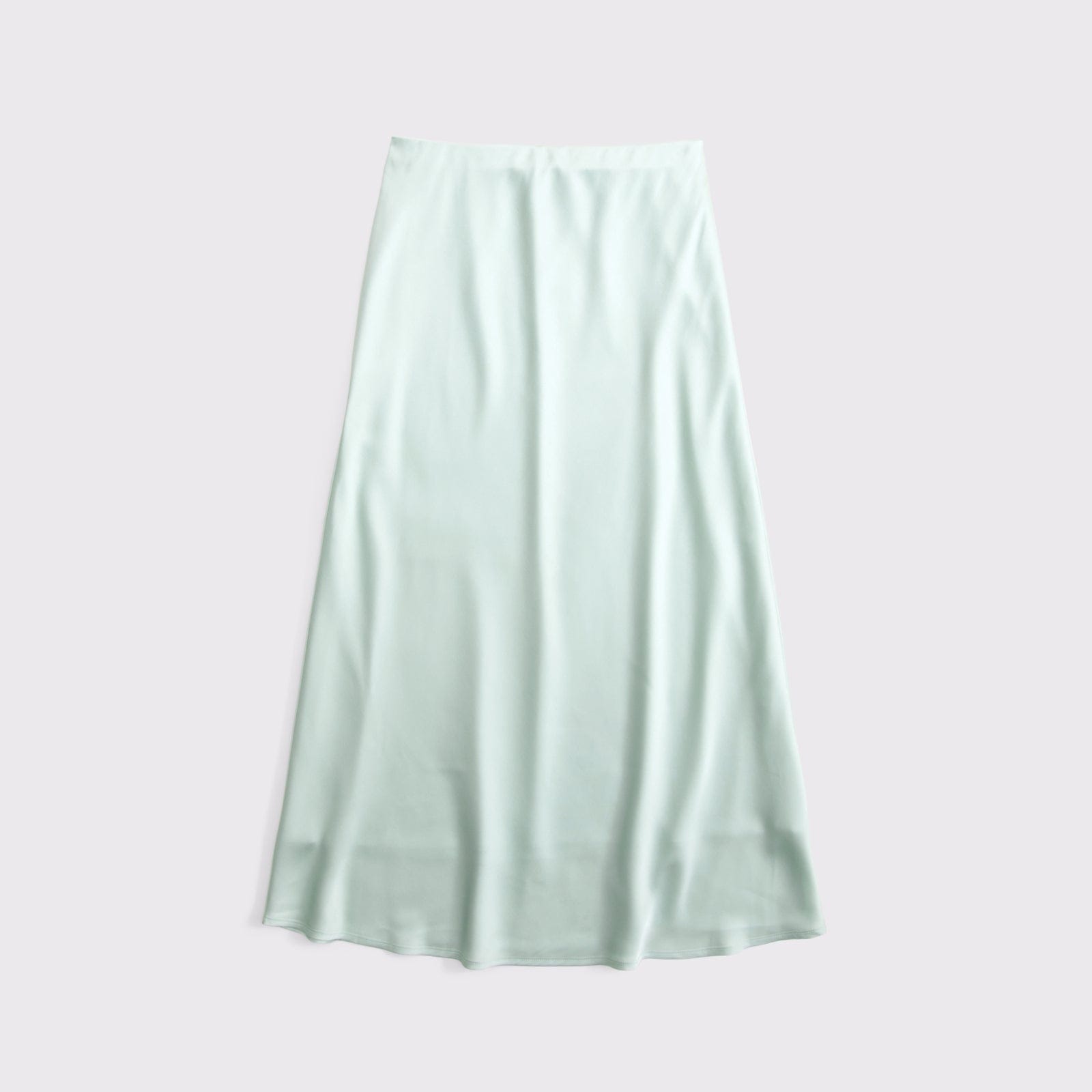 Abercrombie High Rise Satin Midi Skirt