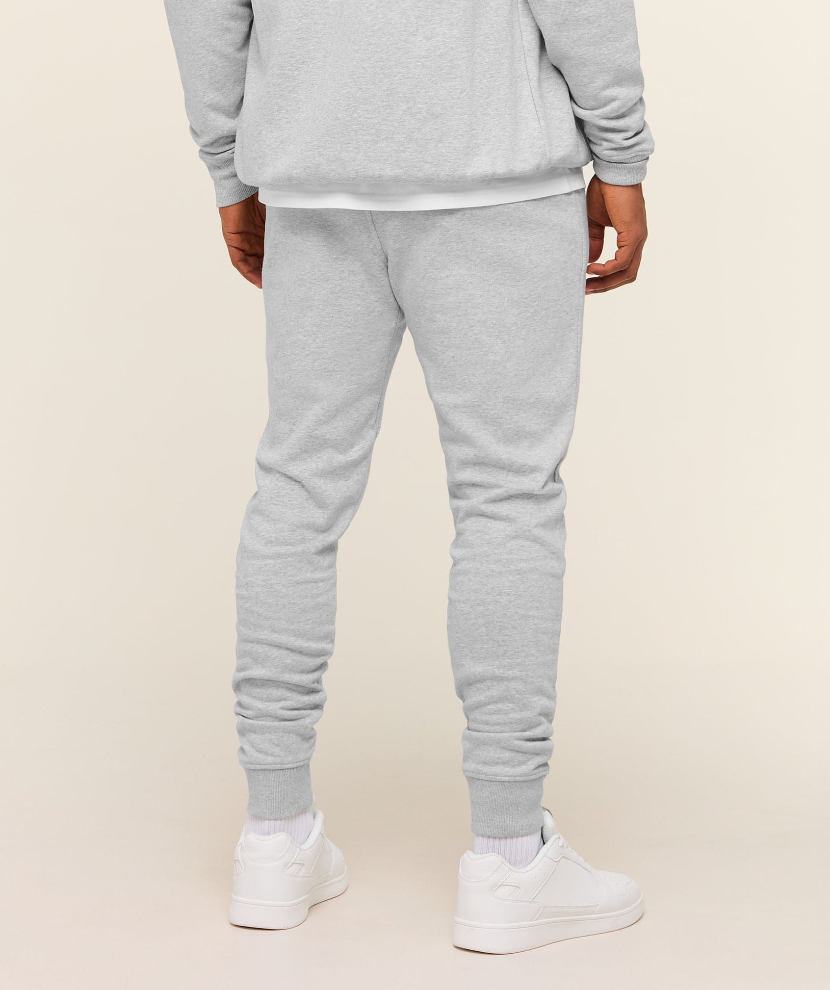 Gymshark Crest Joggers - Light Grey Marl