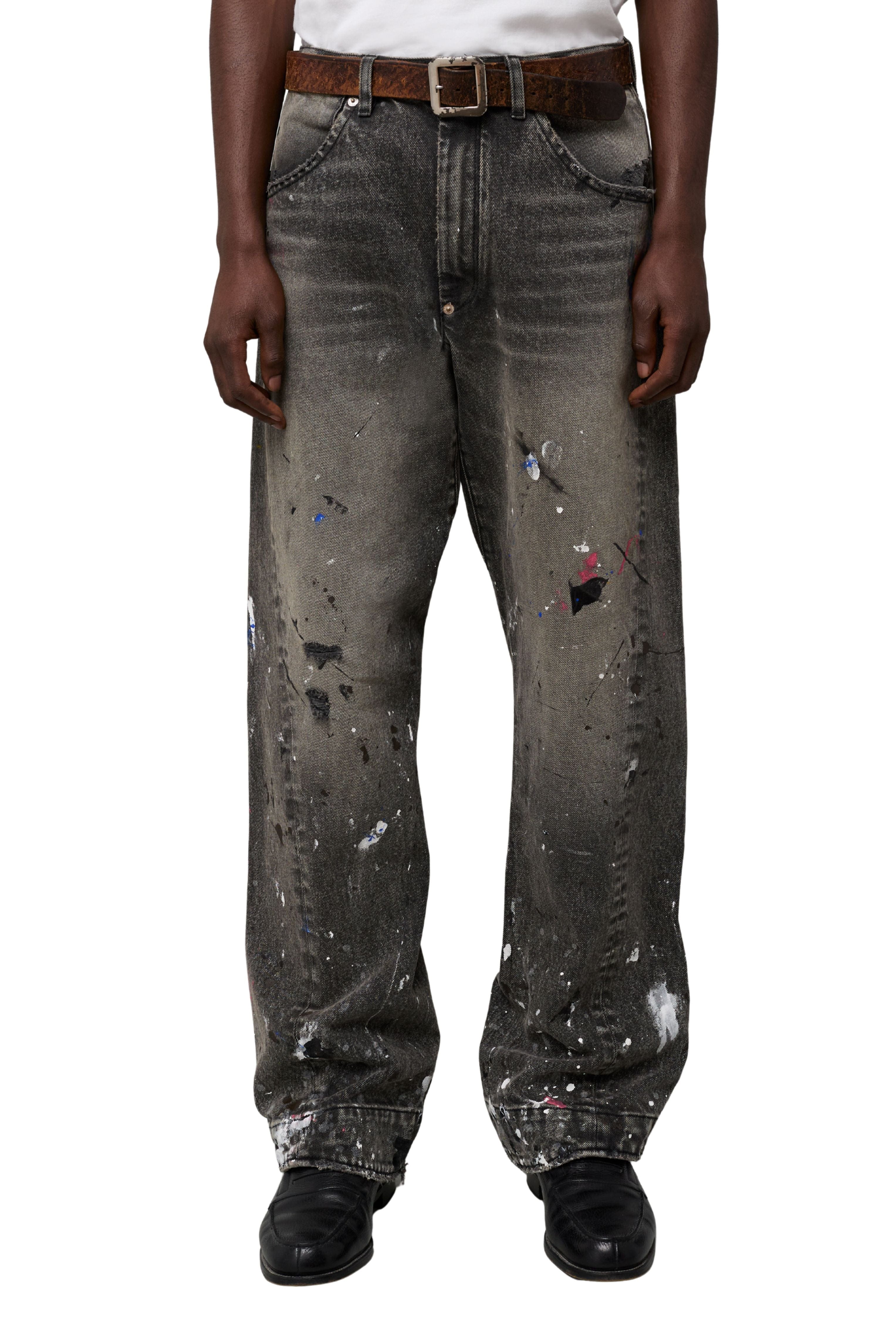 Gallery Dept Zip Denim Black W/ Paint