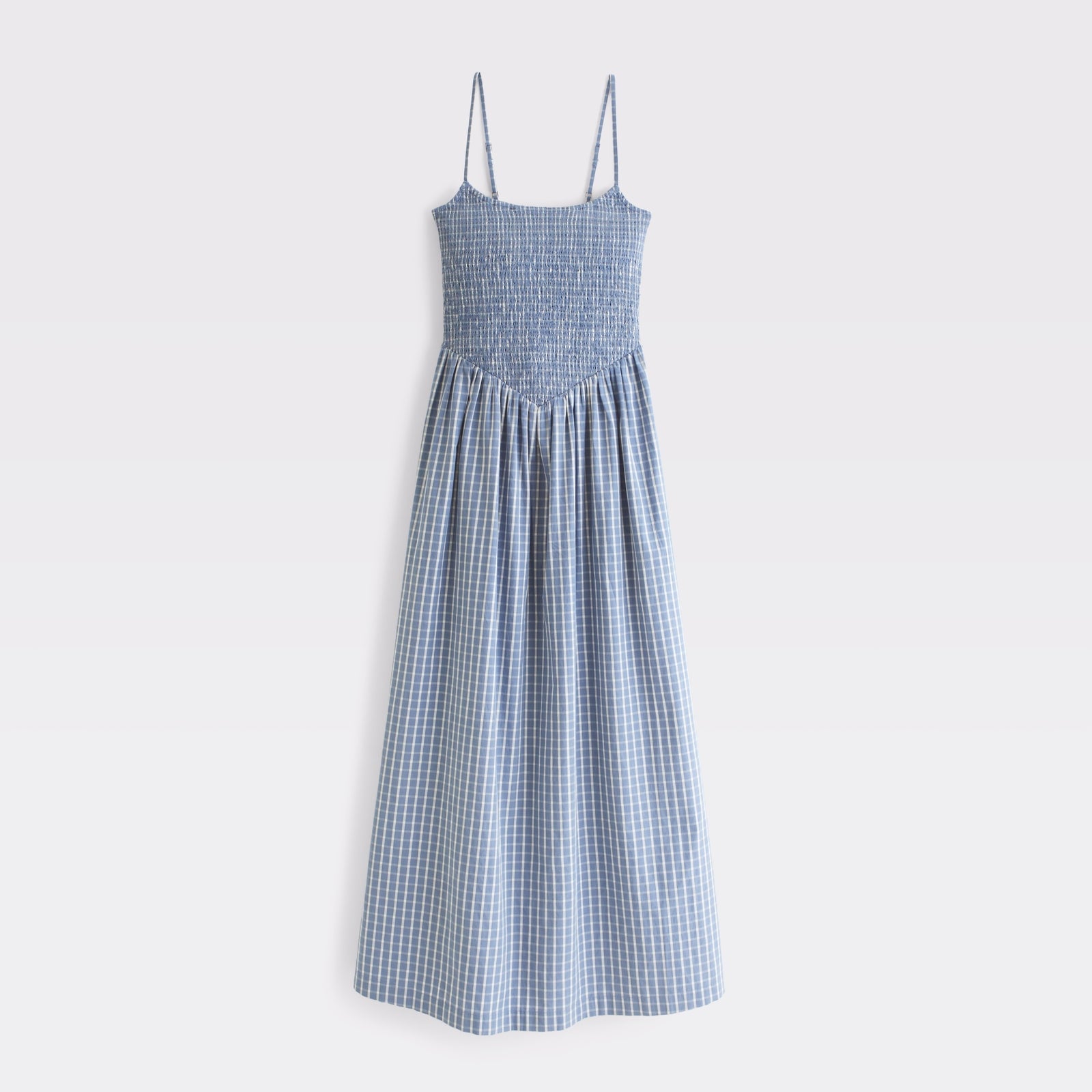 Abercrombie A&F Sydney Smocked Dipped-Waist Midi Dress