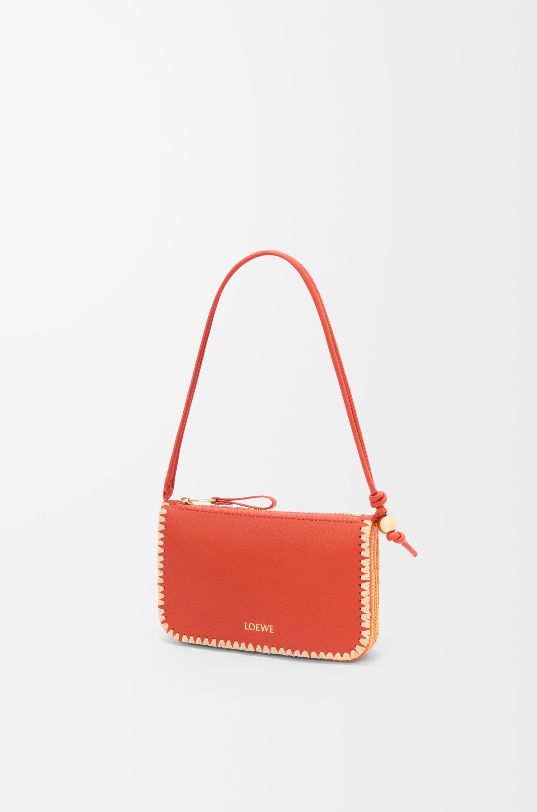 Loewe Rio pouch in classic calfskin and raffia