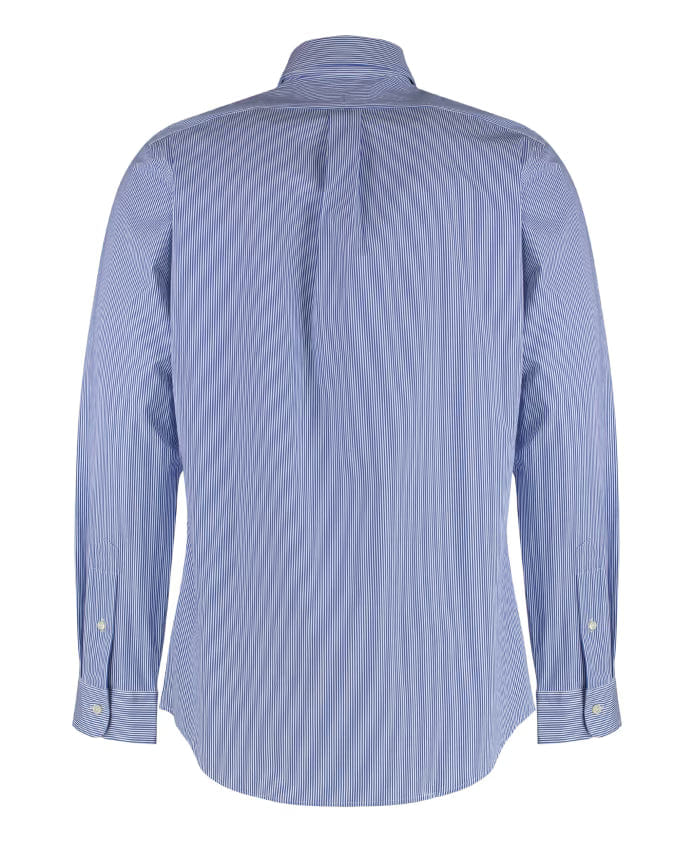 Polo Ralph Lauren Striped Cotton Shirt with Button-Down Collar