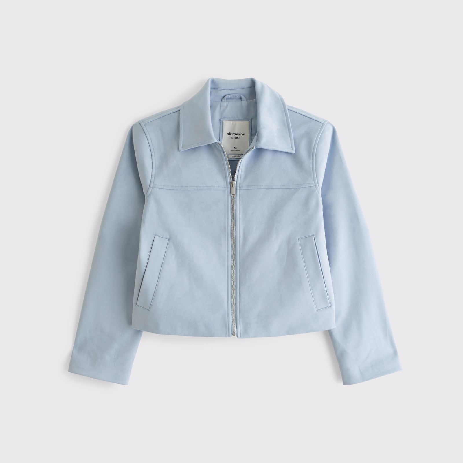 Abercrombie Relaxed Vegan Leather Zip Jacket