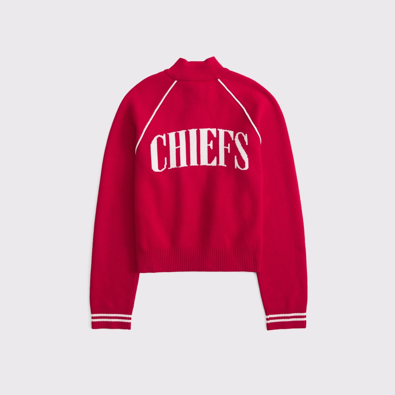 Abercrombie Kansas City Chiefs Mockneck Zipper Cardigan