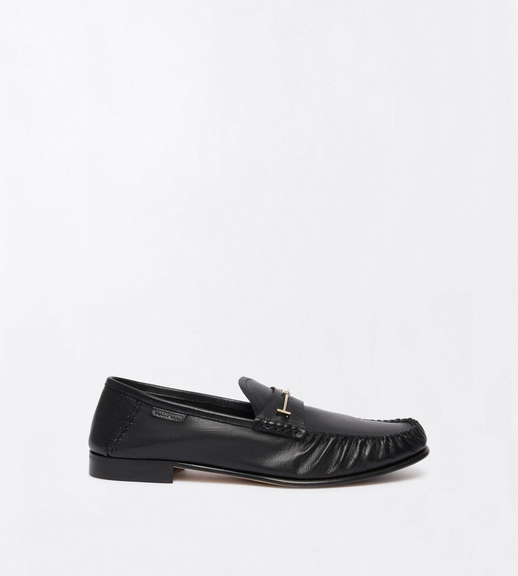 Tom Ford Supple Leather Double T Hardware Ripley Loafer
