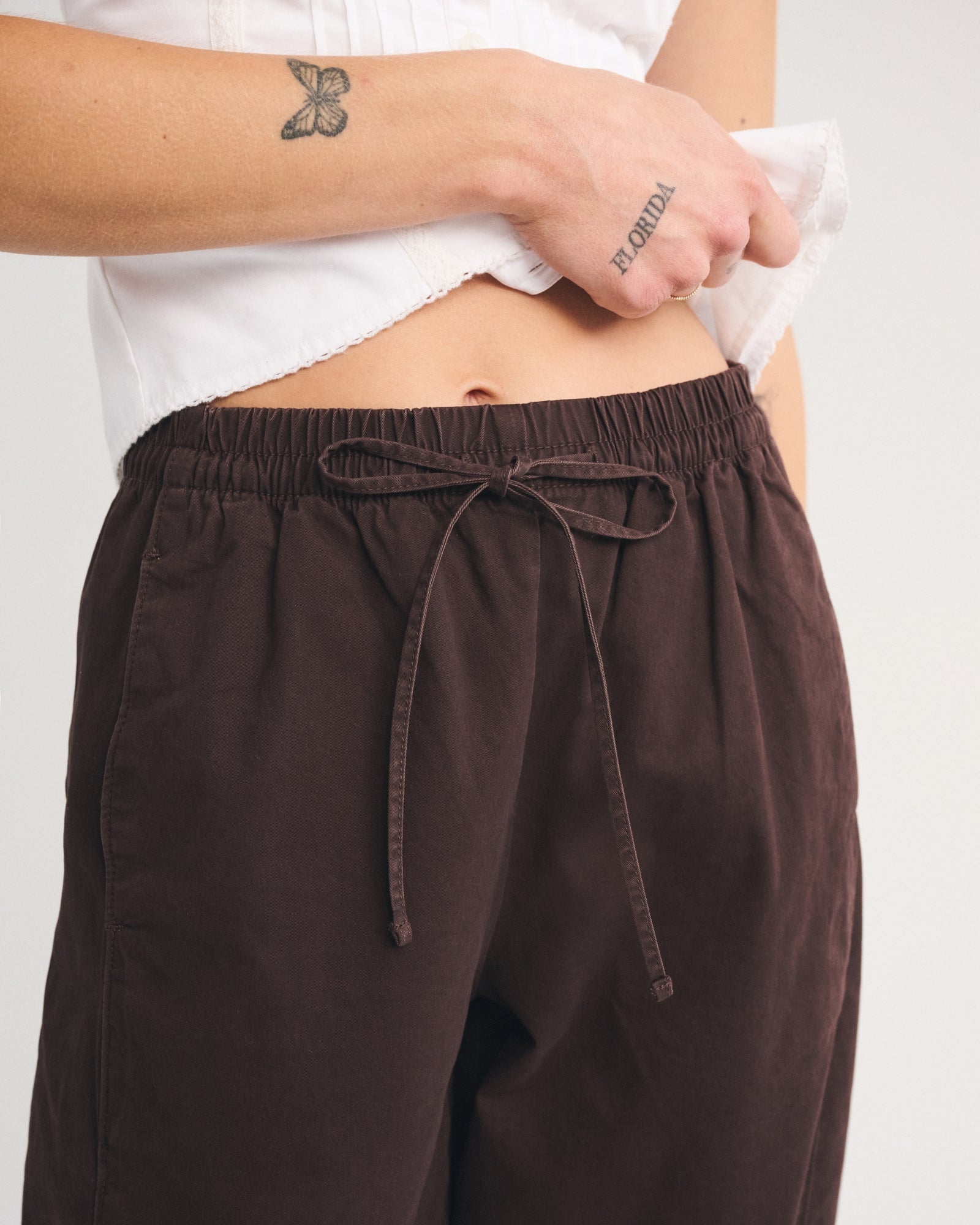Abercrombie Twill Barrel Pull-On Pant