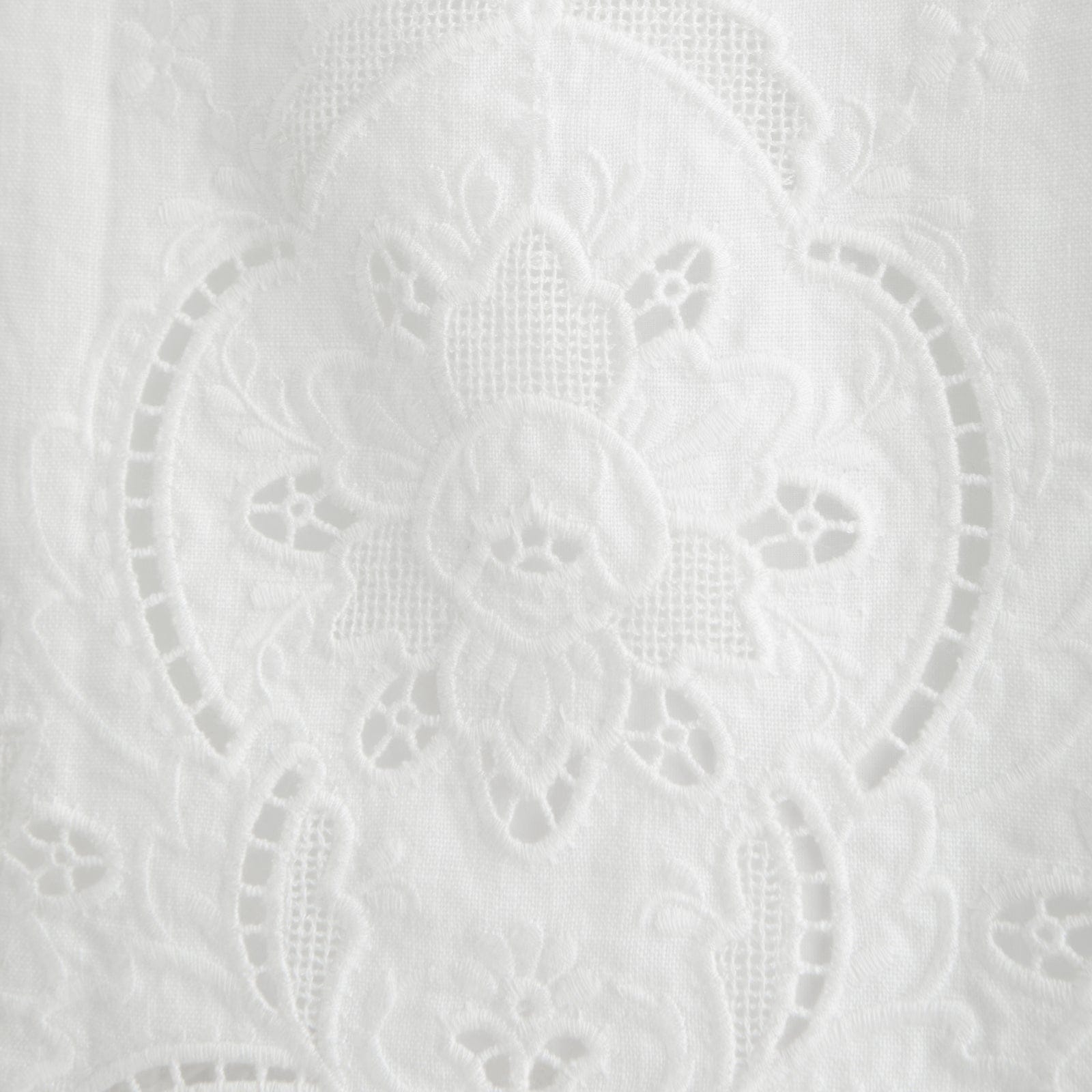 Abercrombie 100% Linen Lace Cutwork Shift Mini Dress