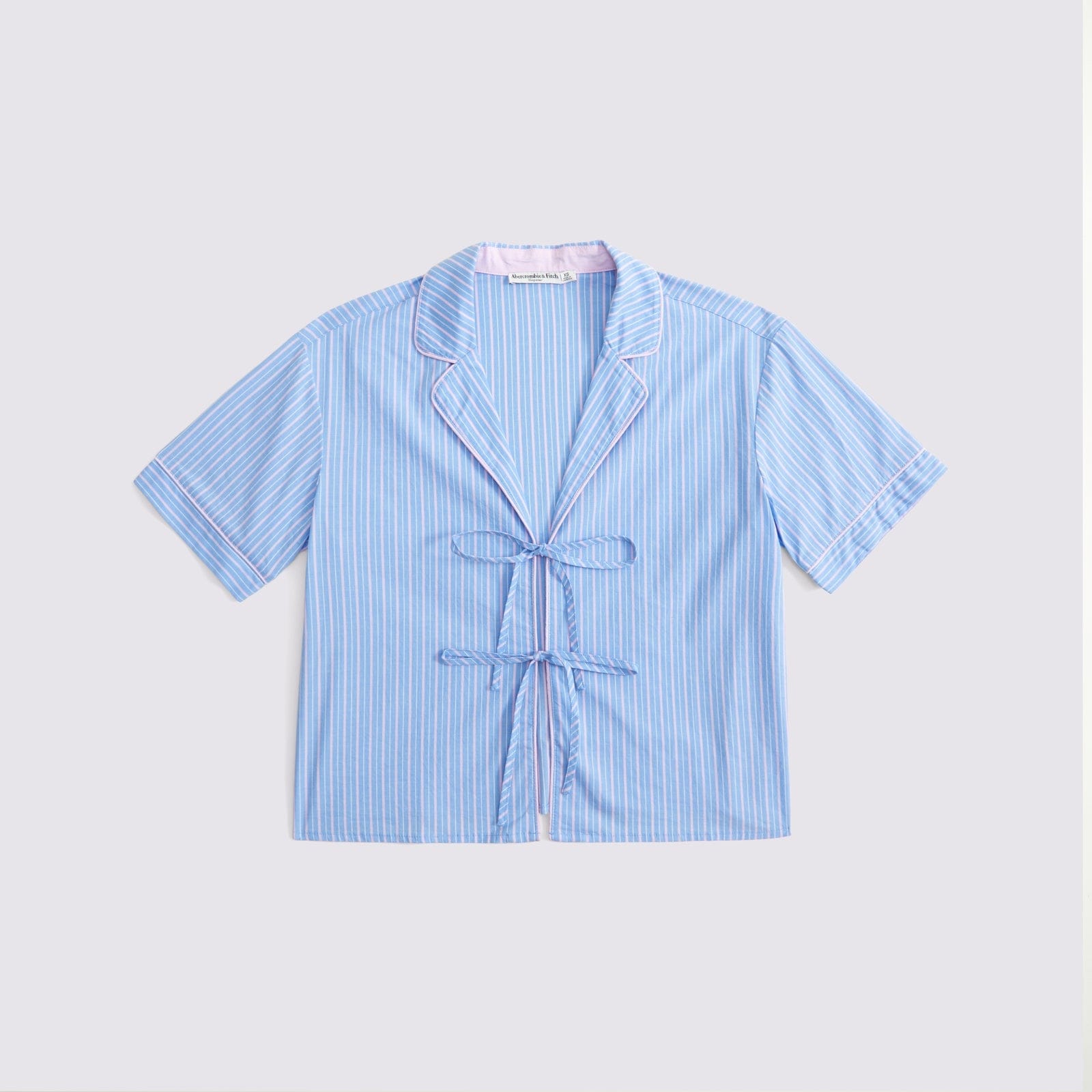 Abercrombie Short-Sleeve Tie-Front Sleep Shirt