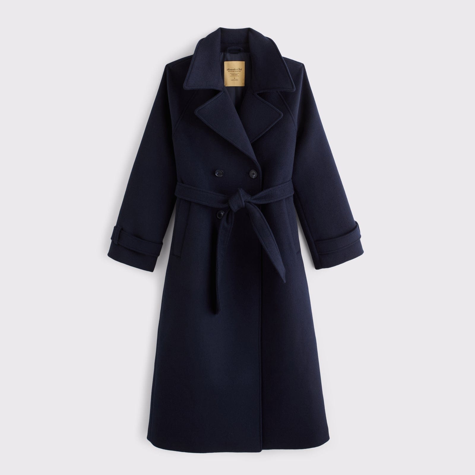 Abercrombie A&F Carrie Wool-Blend Trench Coat