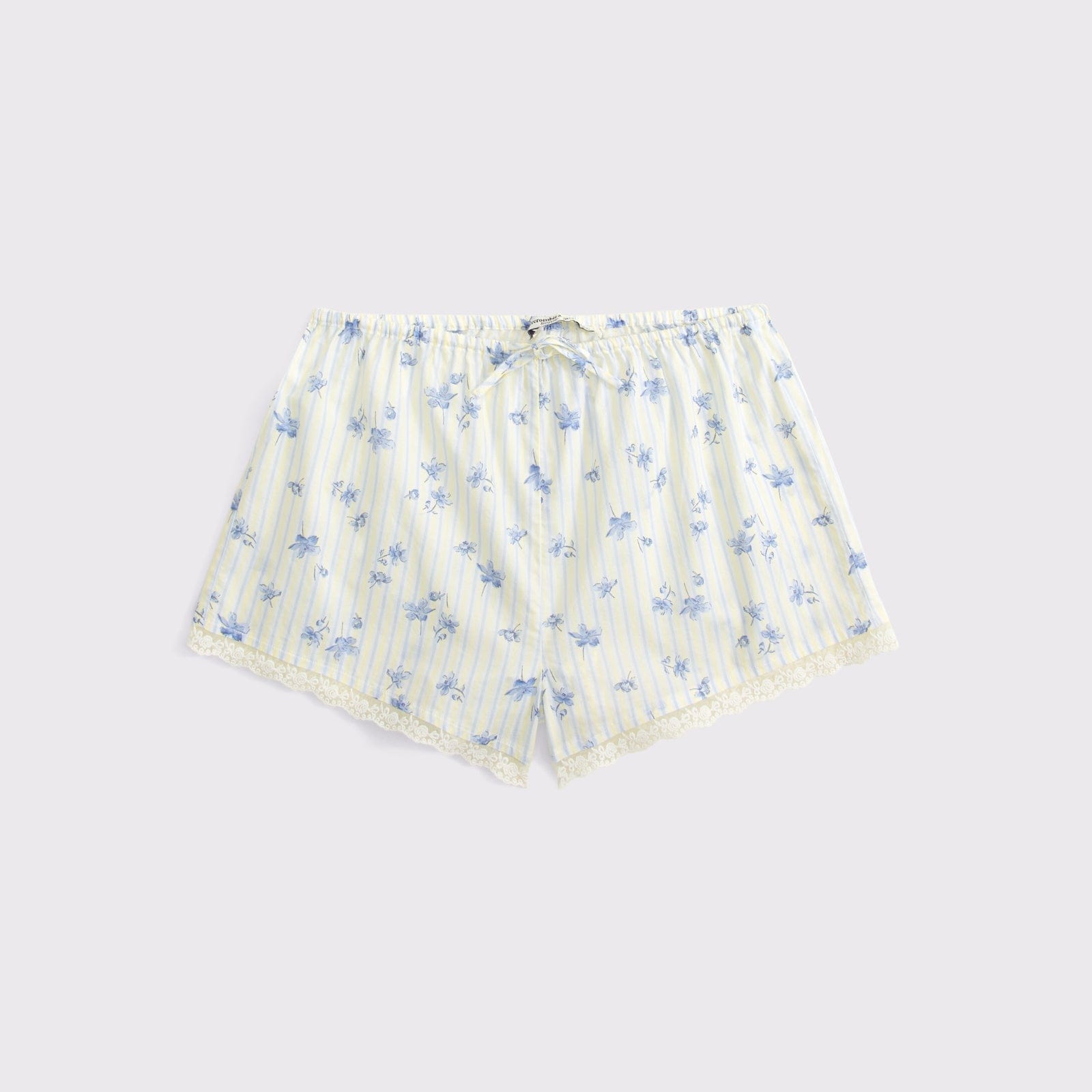 Abercrombie 100% Cotton Lace-Trim Sleep Short