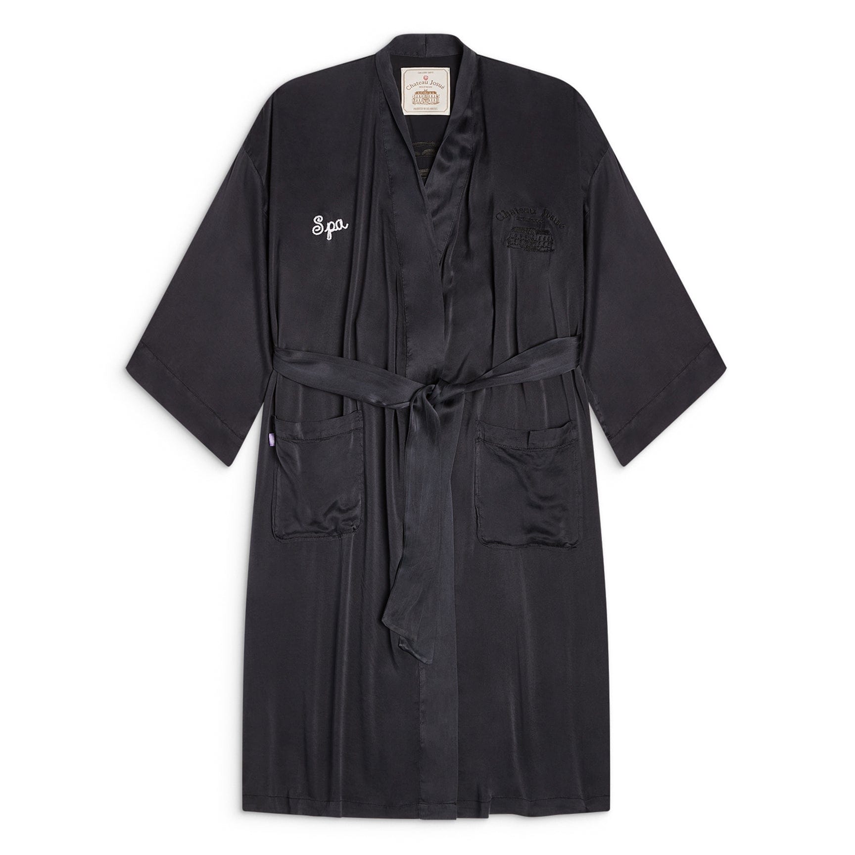 Gallery Dept Chateau Silk Spa Robe Black