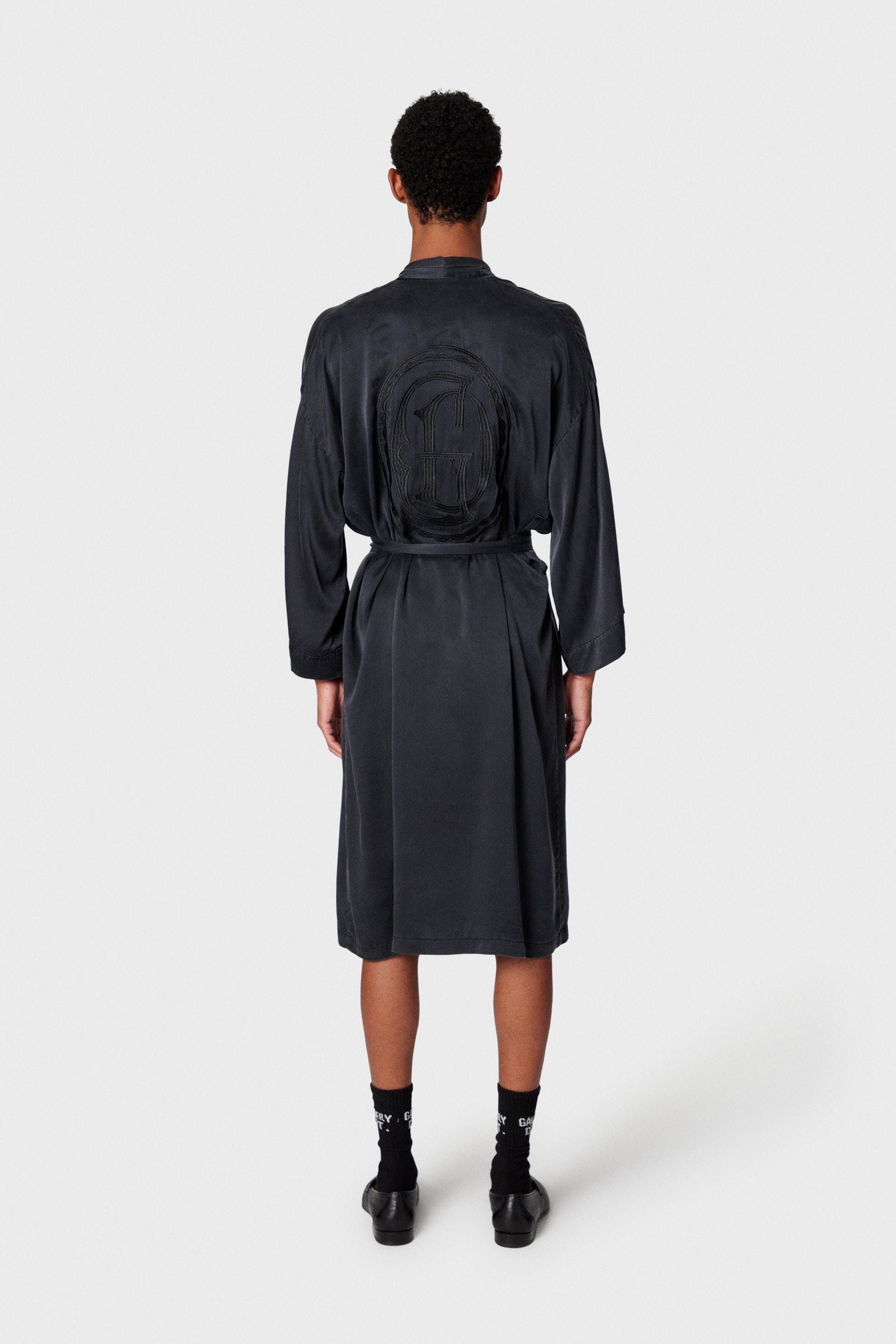 Gallery Dept Chateau Silk Spa Robe Black