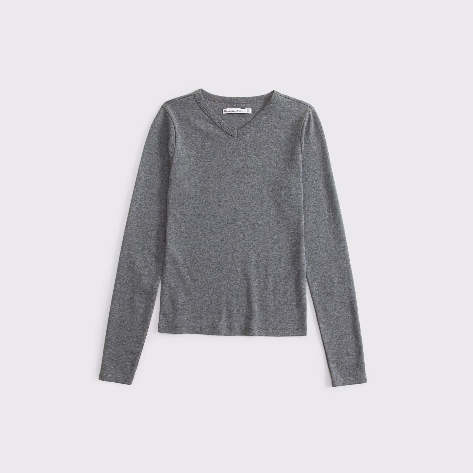 Abercrombie Long-Sleeve Tuckable Jersey V-Neck Baby Tee