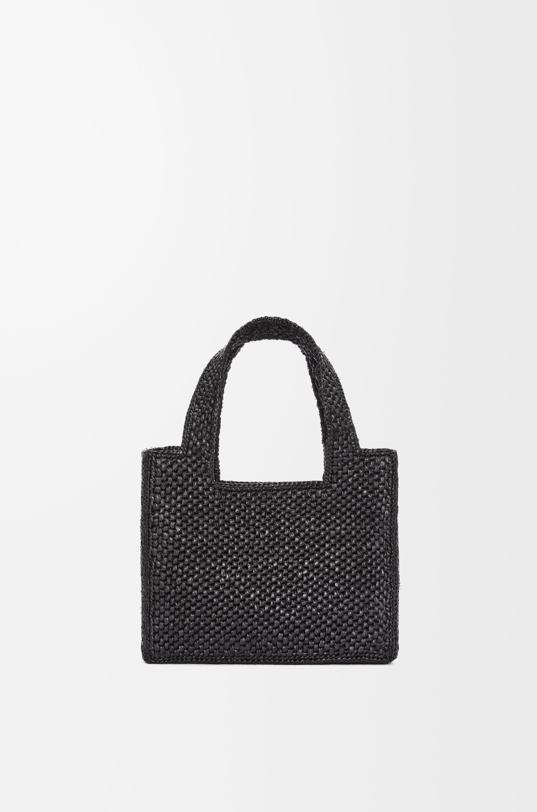 Loewe Mini LOEWE Font tote in raffia
