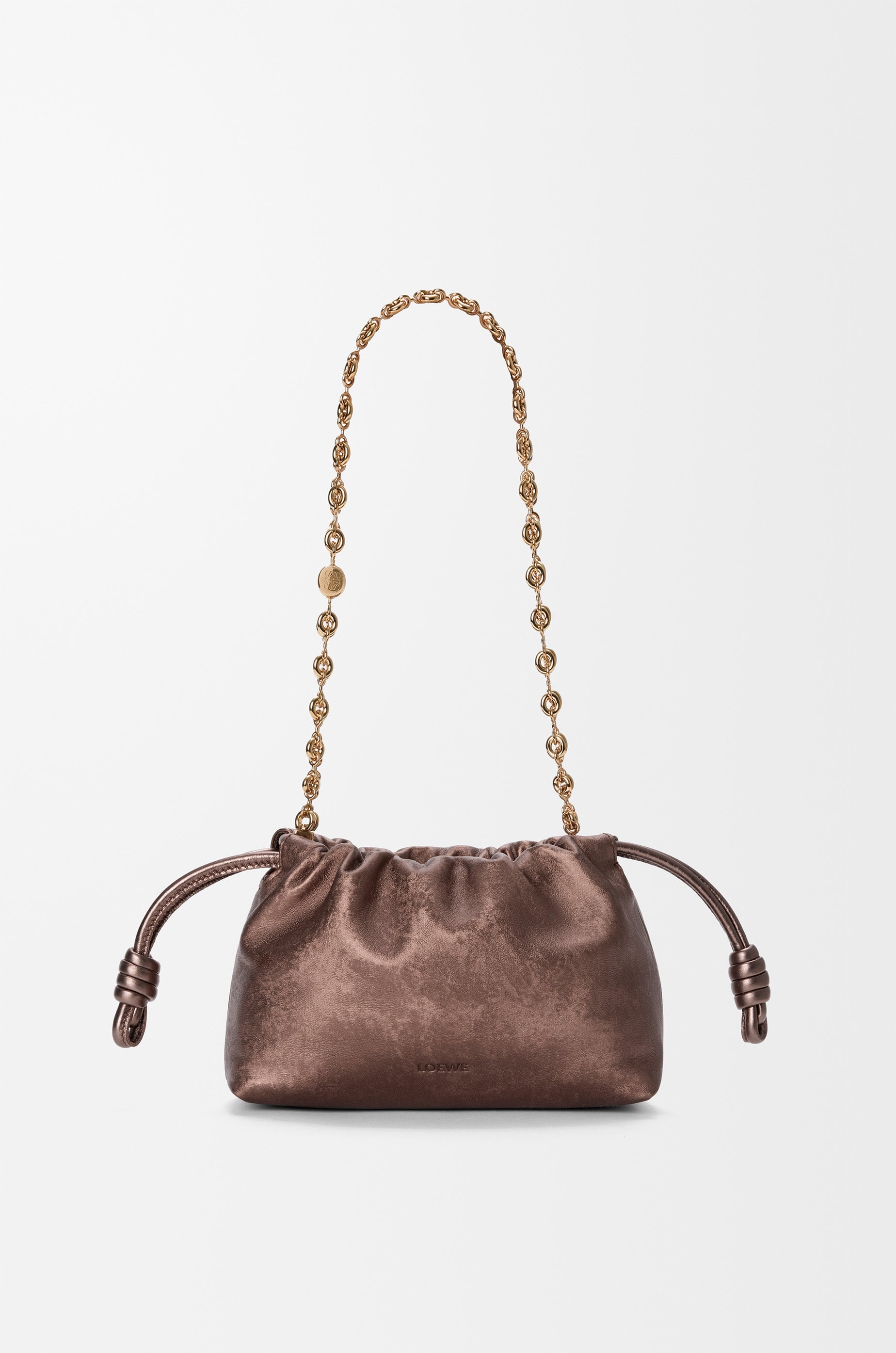 Loewe Mini Flamenco purse in moiré printed calfskin