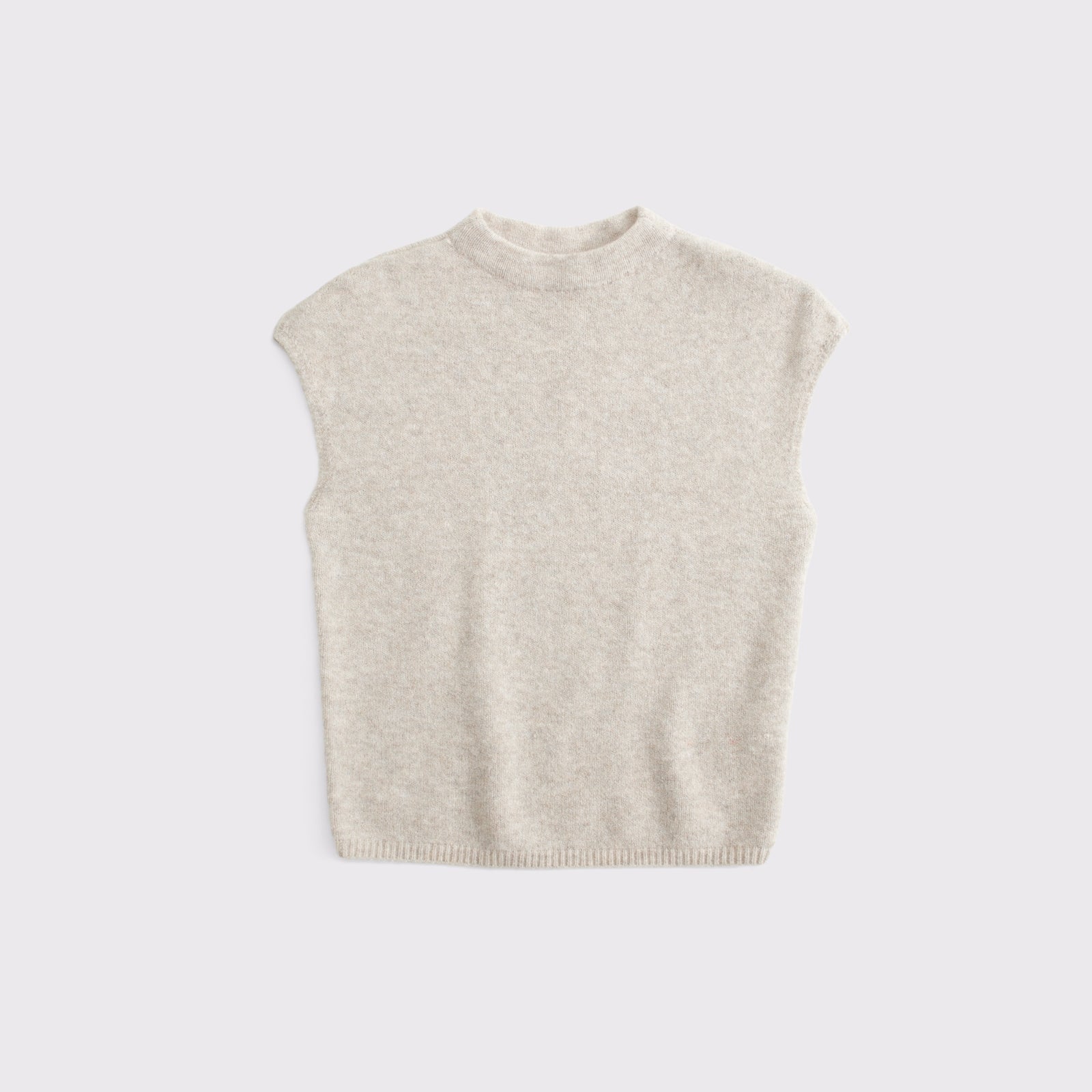 Abercrombie Merino Wool-Blend Short-Sleeve Mock Neck Sweater