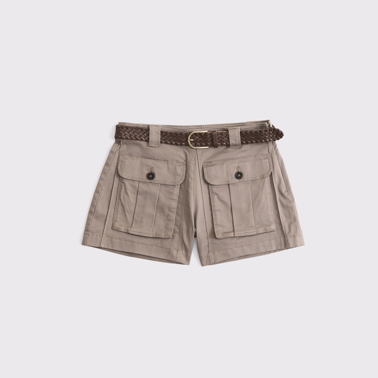 Abercrombie High Rise Belted Cargo Short